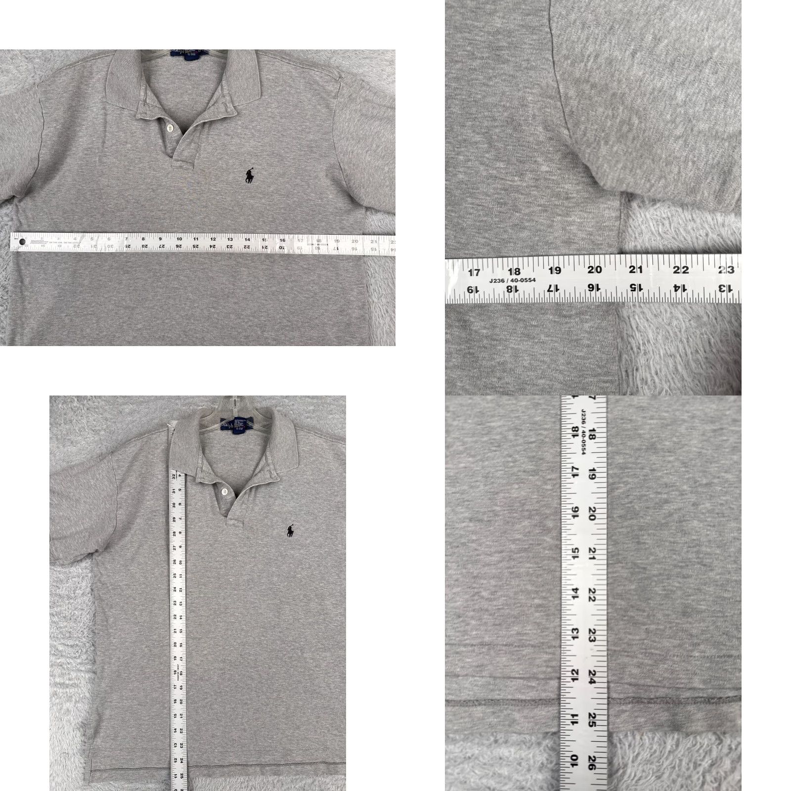 Ralph Lauren VINTAGE Ralph Lauren Polo Shirt Men Large Gray Cotton Jersey Pony Golf Size US L / EU 52-54 / 3 - 8 Thumbnail