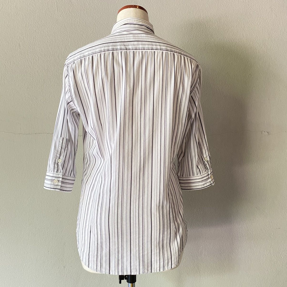 Tornado Mart TORNADO MART Striped 3/4 Sleeve Shirt Size L / US 10 / IT 46 - 3 Thumbnail