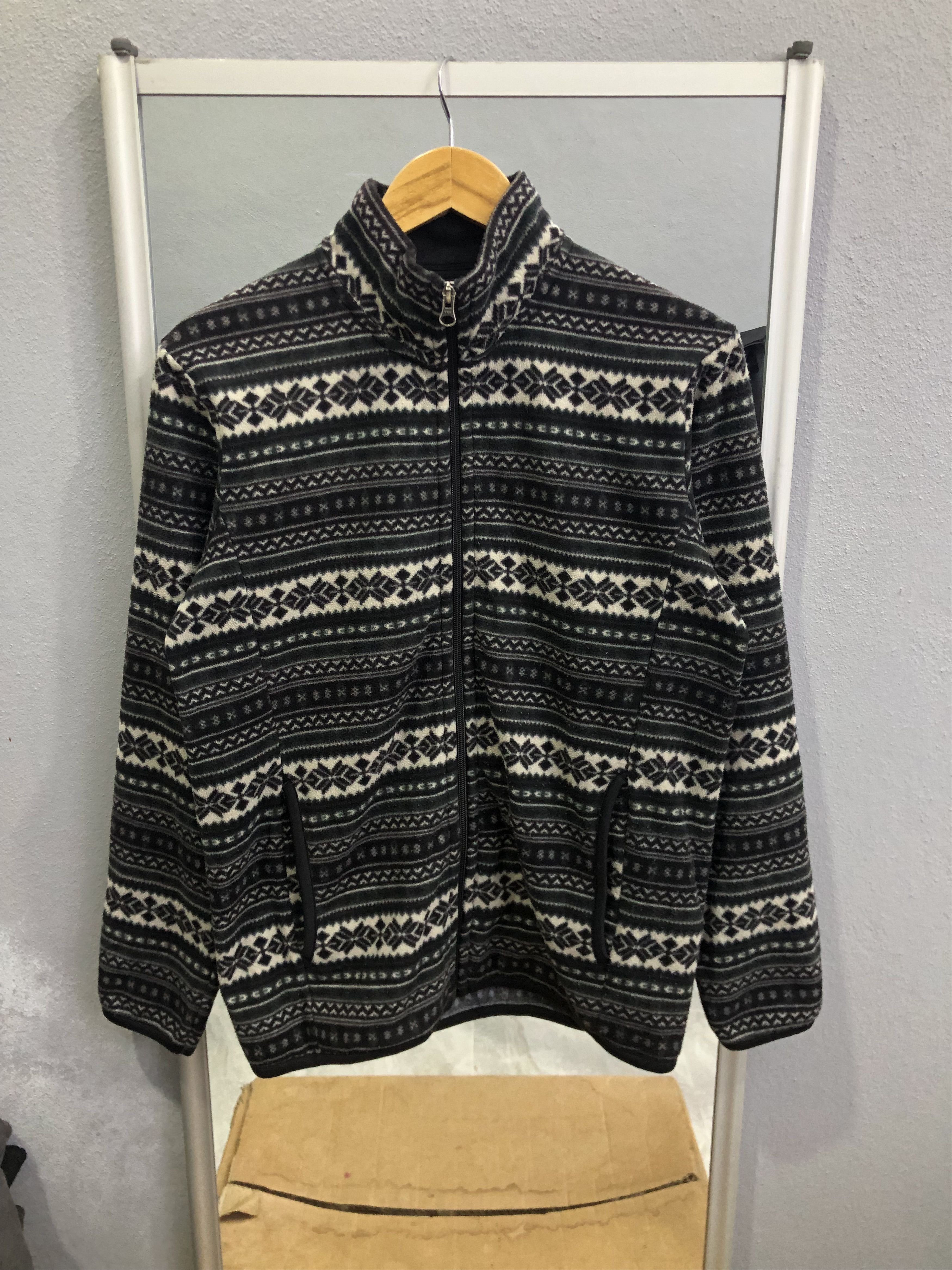 Uniqlo Fair Isle Nordic Fleece Full Zip Jacket