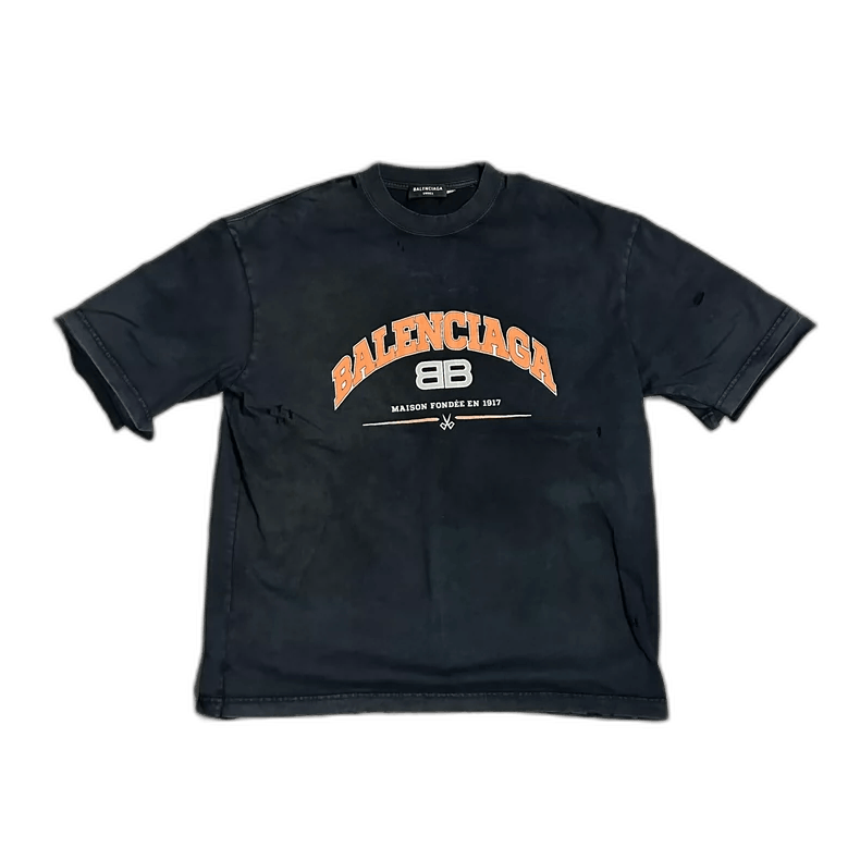 Balenciaga Washed Short Sleeve T-Shirt