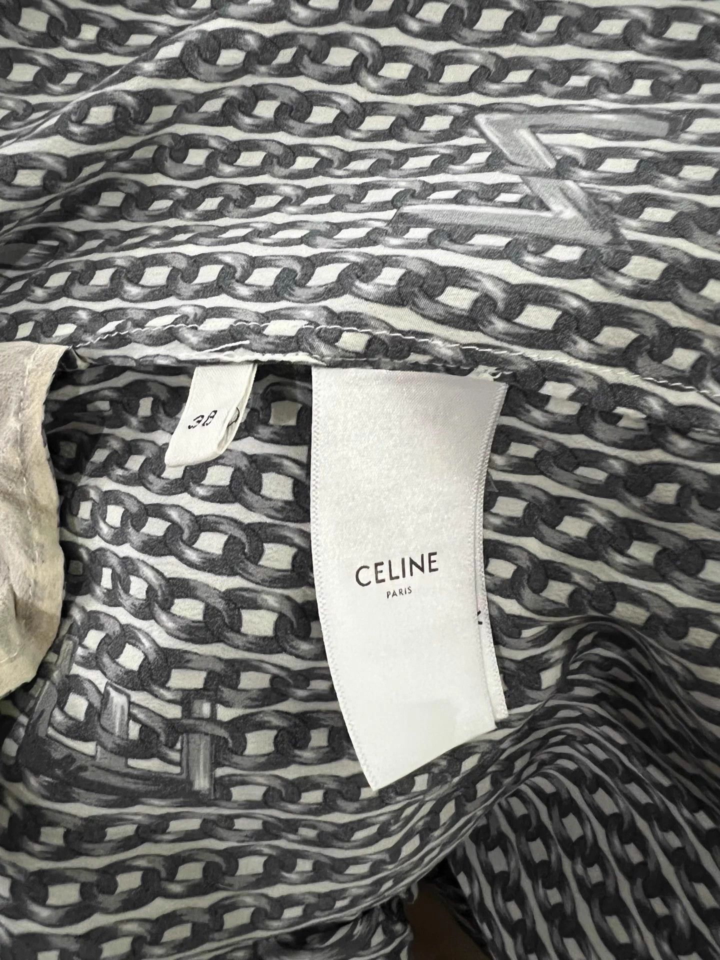 Celine Celine V-neck gold button silk slouchy dress FR38 mint Size S / US 4 / IT 40 - 7 Thumbnail