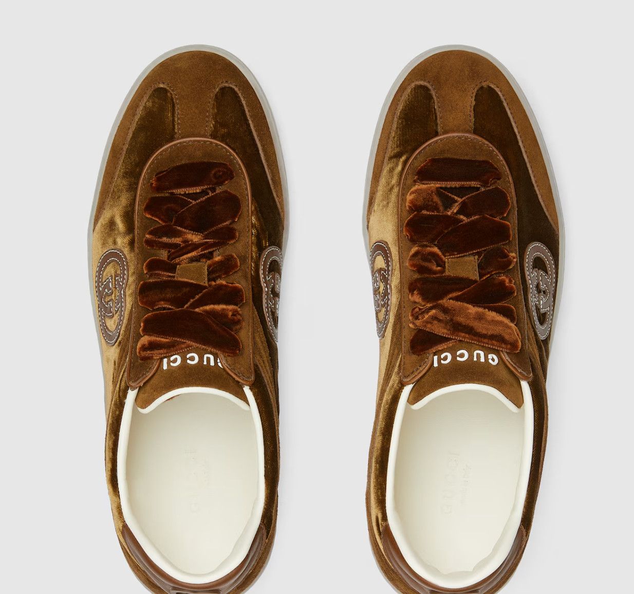 Gucci oc11z0526 Women's G75 Low-Top Sneakers in Brown Size US 6.5 / IT 36.5 - 5 Thumbnail