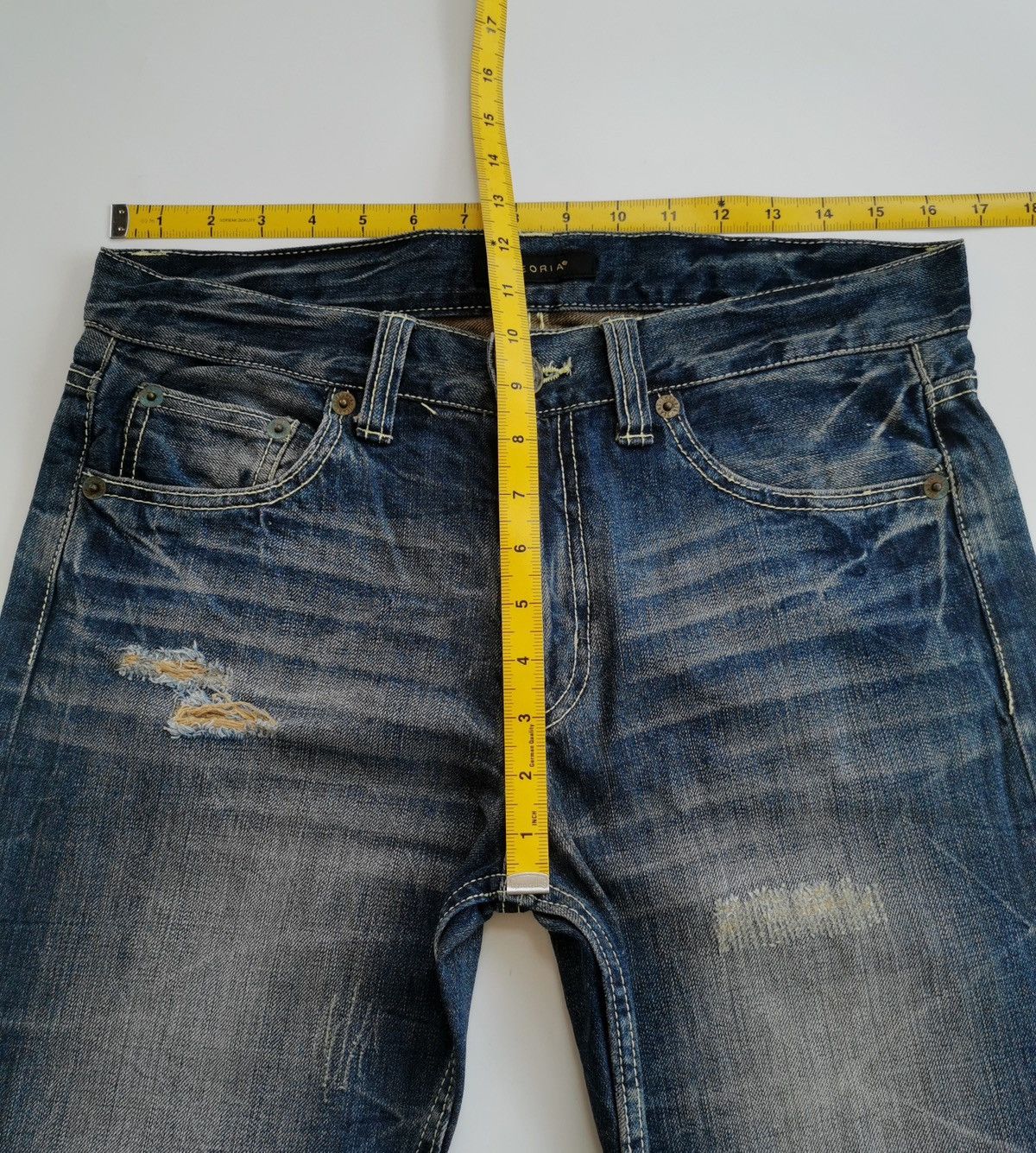 Japanese Brand Theoria Japan ASOP8.002 Printed Denim Jeans Size US 33 - 9 Thumbnail