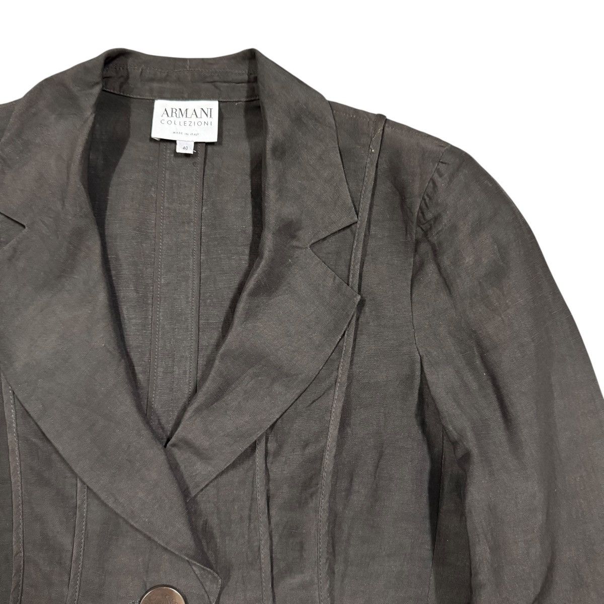 Armani Collezioni Vtg✅Luxury Armani Collezioni Silk Crop Jacket Made In Italy Size M / US 6-8 / IT 42-44 - 8 Thumbnail