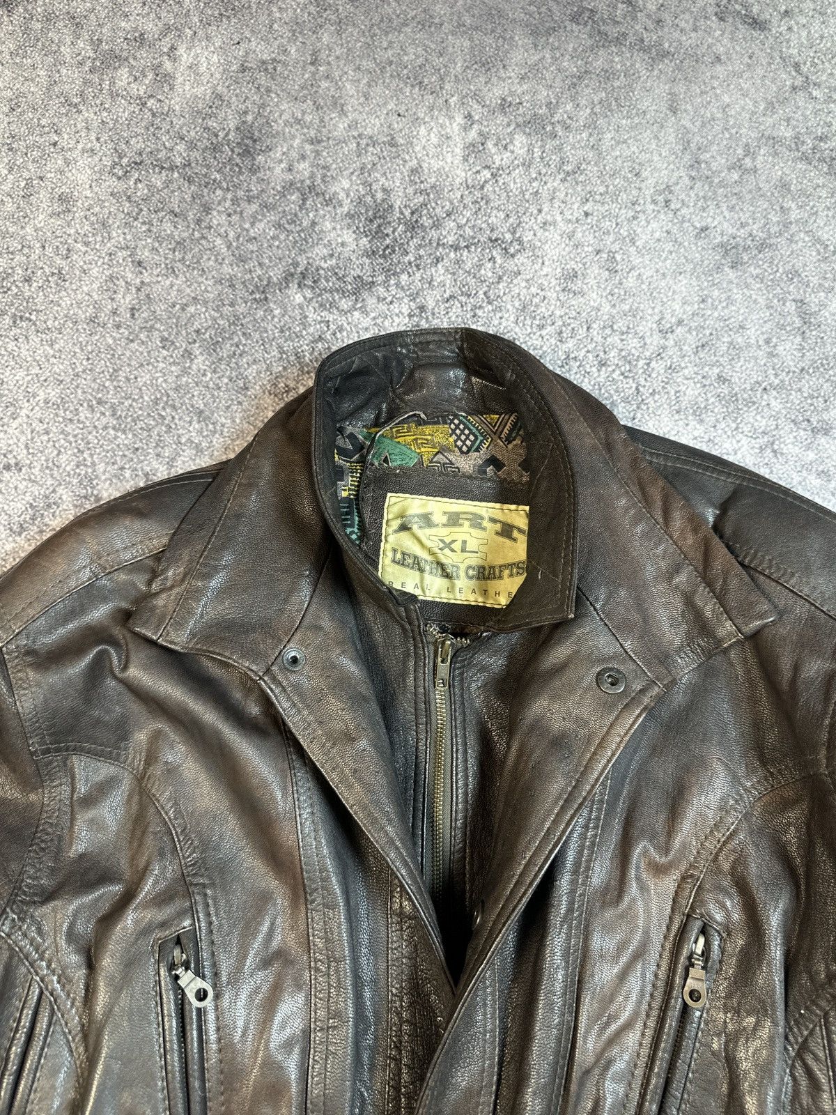 Other Y2K Vintage Leather Jacket Streetwear Moto Style USA VTg M Size US XL / EU 56 / 4 - 4 Thumbnail