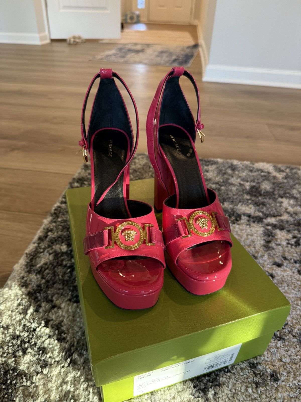 Versace Versace Medusa Pink Patent Leather Platform Heels – New Size US 7 / IT 37 - 1 Thumbnail