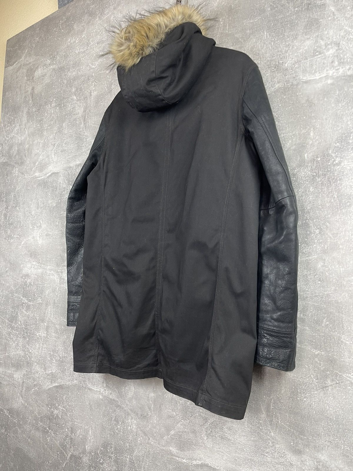 John Varvatos Archive John Varvatos USA Leather/Wax Cotton Parka Jacket Size US M / EU 48-50 / 2 - 10 Thumbnail