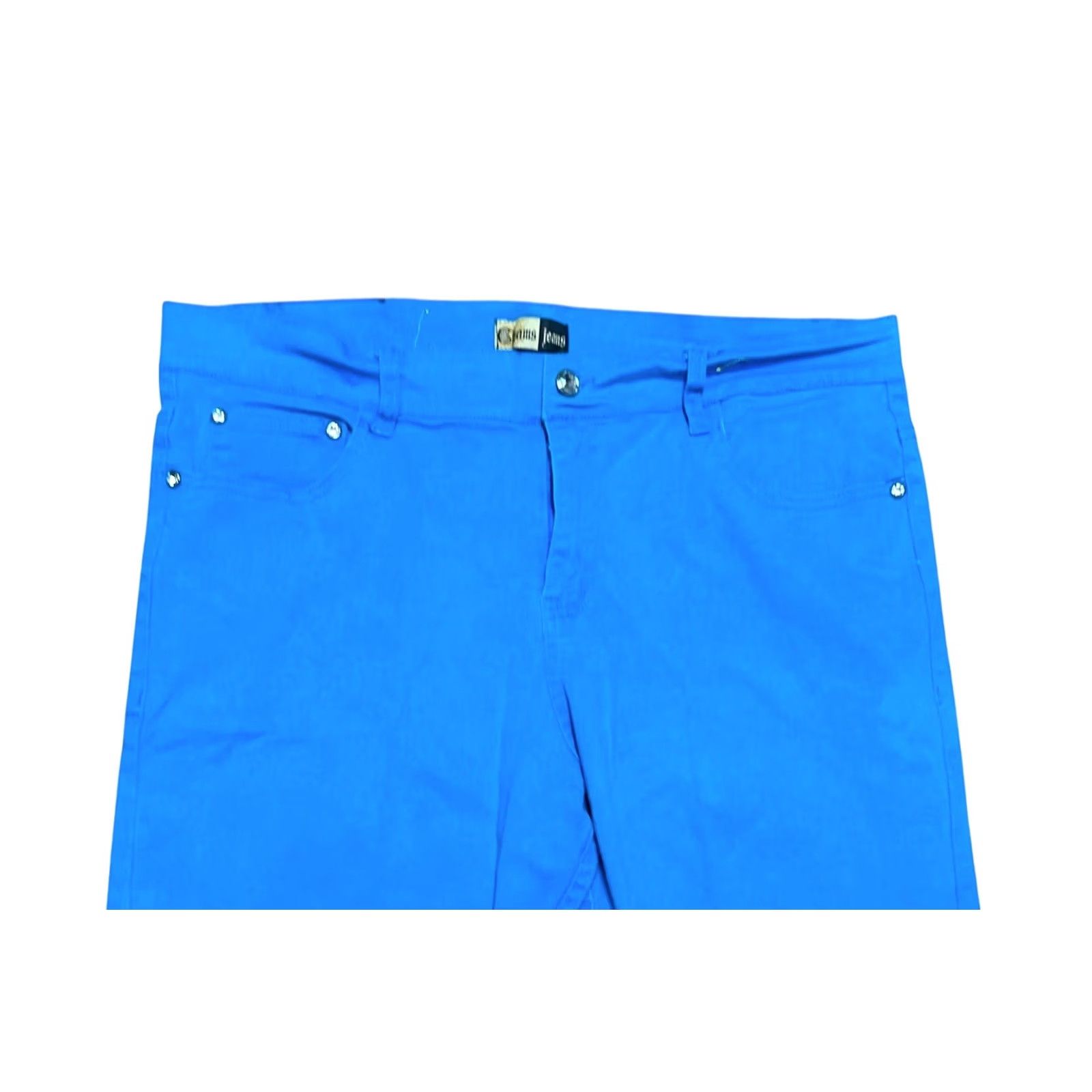 Vintage VINTAGE Chams Jeans Royal Blue Pants Studded Butterfly Pockets Women’s Sz 16 Y2K Jeans Women Fits Regular 34 In Waist 30 In Inseam 5-Pocket Design Size 38" / US 16 / IT 52 - 5 Thumbnail
