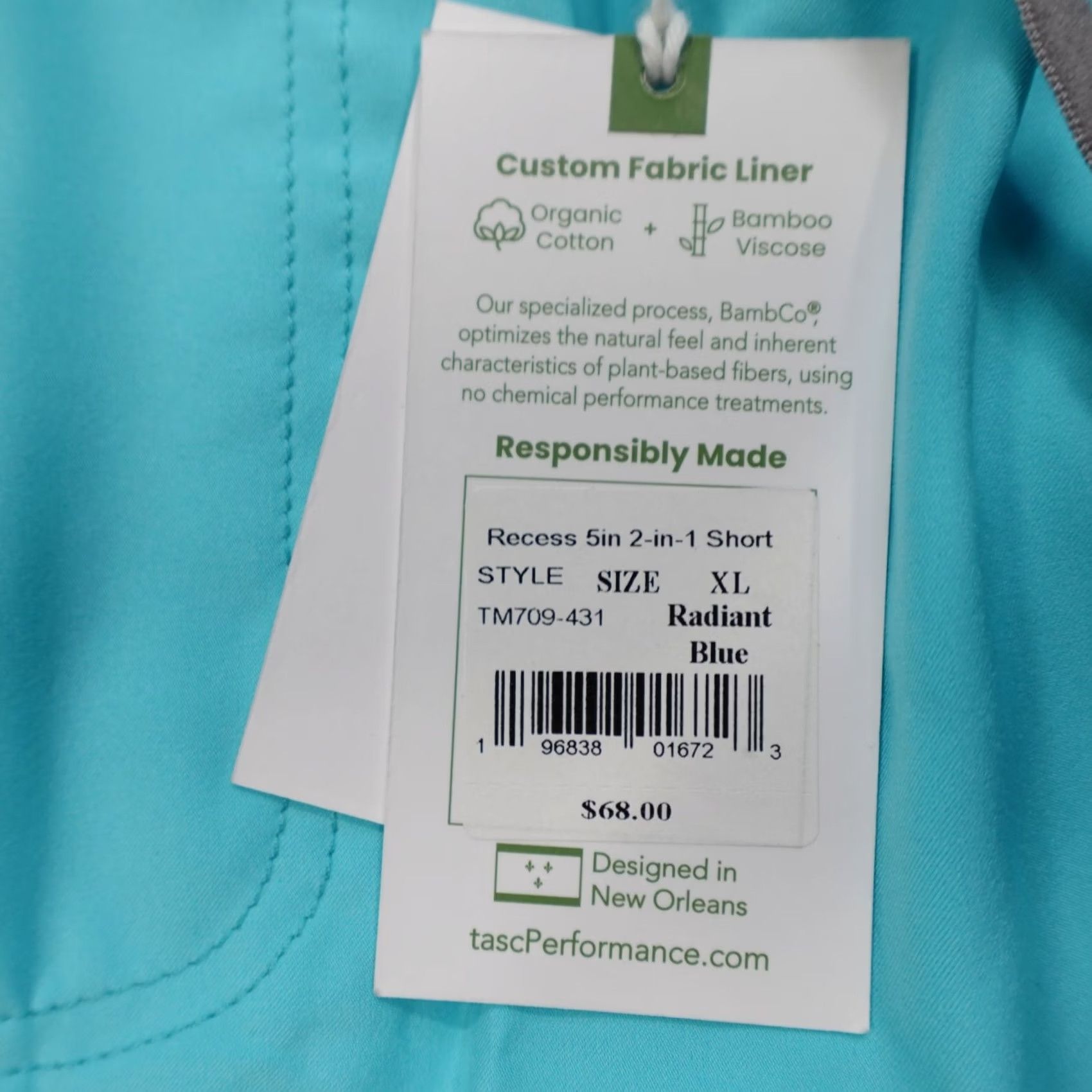 Vintage tasc Performance Recess 5" Run Shorts Lined Radiant Blue TM709-431 Men's XL Size US 34 / EU 50 - 4 Thumbnail