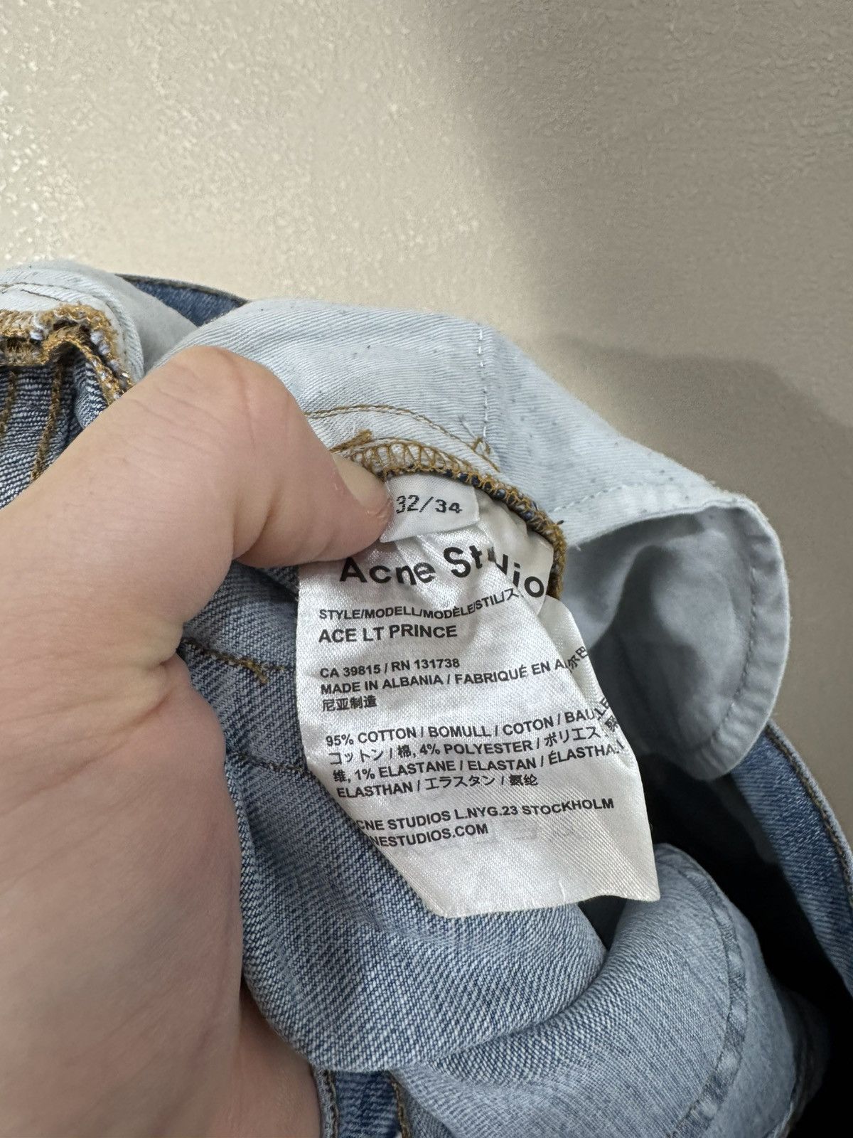 Acne Studios Acne Studios Ace LT Prince Light-wash Denim Jeans 28/32 Size US 32 / EU 48 - 6 Thumbnail