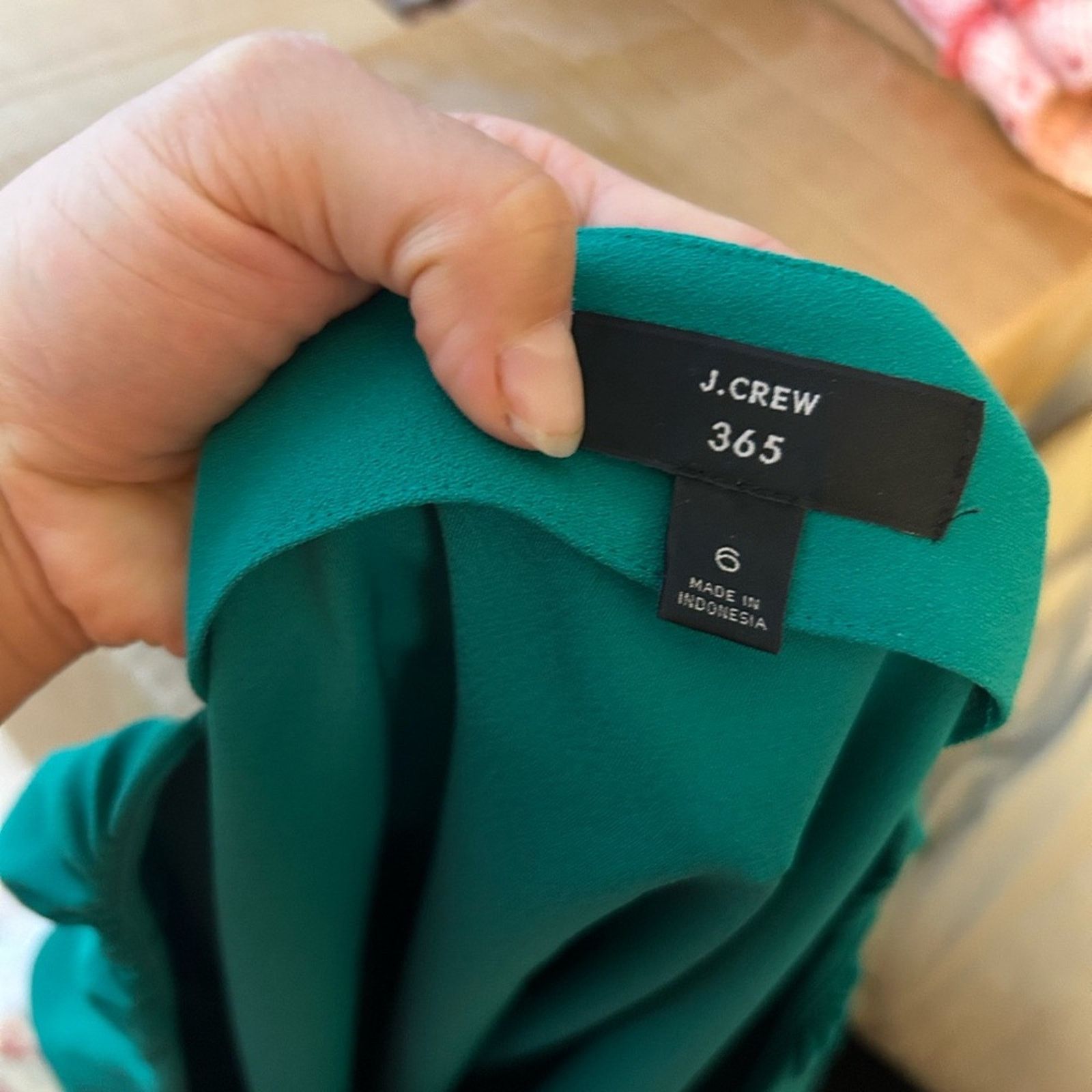 J.Crew J.Crew Green Square Neck Blouse Size M / US 6-8 / IT 42-44 - 5 Thumbnail