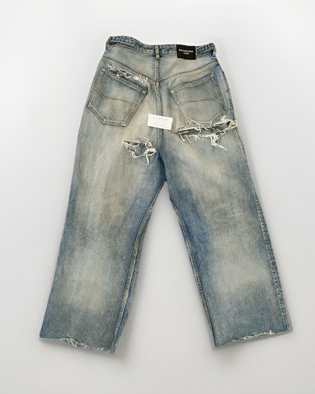 Balenciaga BALENCIAGA Destroyed Super Large Baggy Blue Jean OG size S Size US 32 / EU 48 - 2 Thumbnail