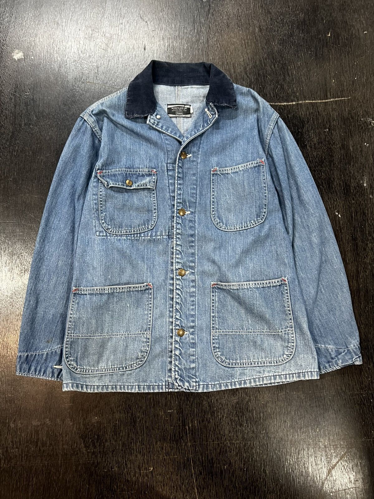 Sears Vintage Sears Work’n Leisure Denim Chore Jacket Size US M / EU 48-50 / 2 - 2 Thumbnail