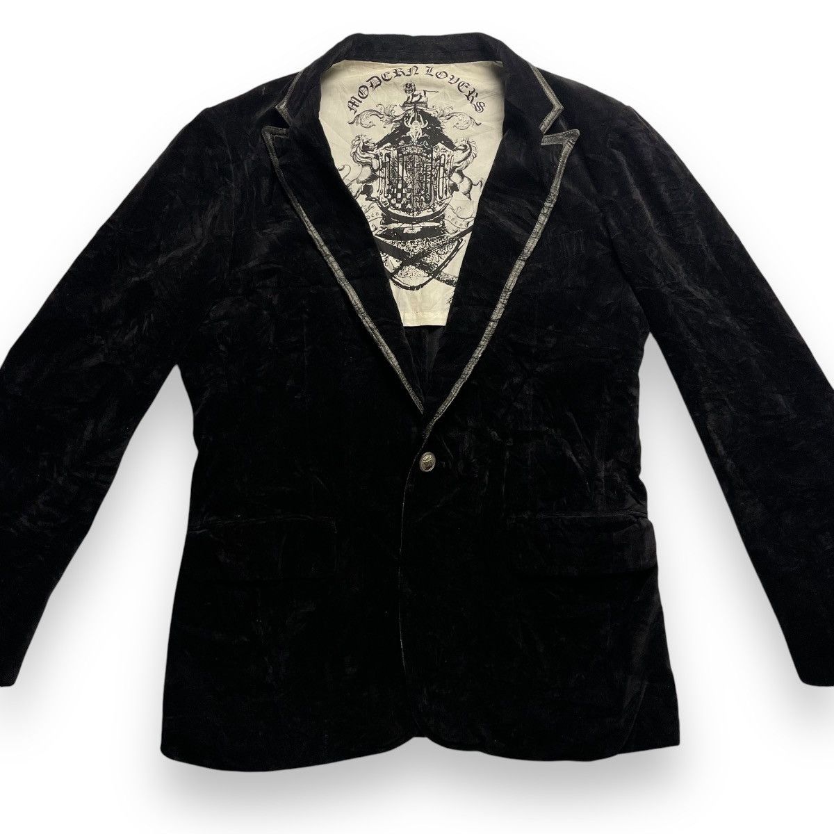Super Lovers 🇯🇵 MODERN LOVERS CORDUROY PUNK GOTHIC CASUAL JACKET Size US L / EU 52-54 / 3 - 6 Thumbnail