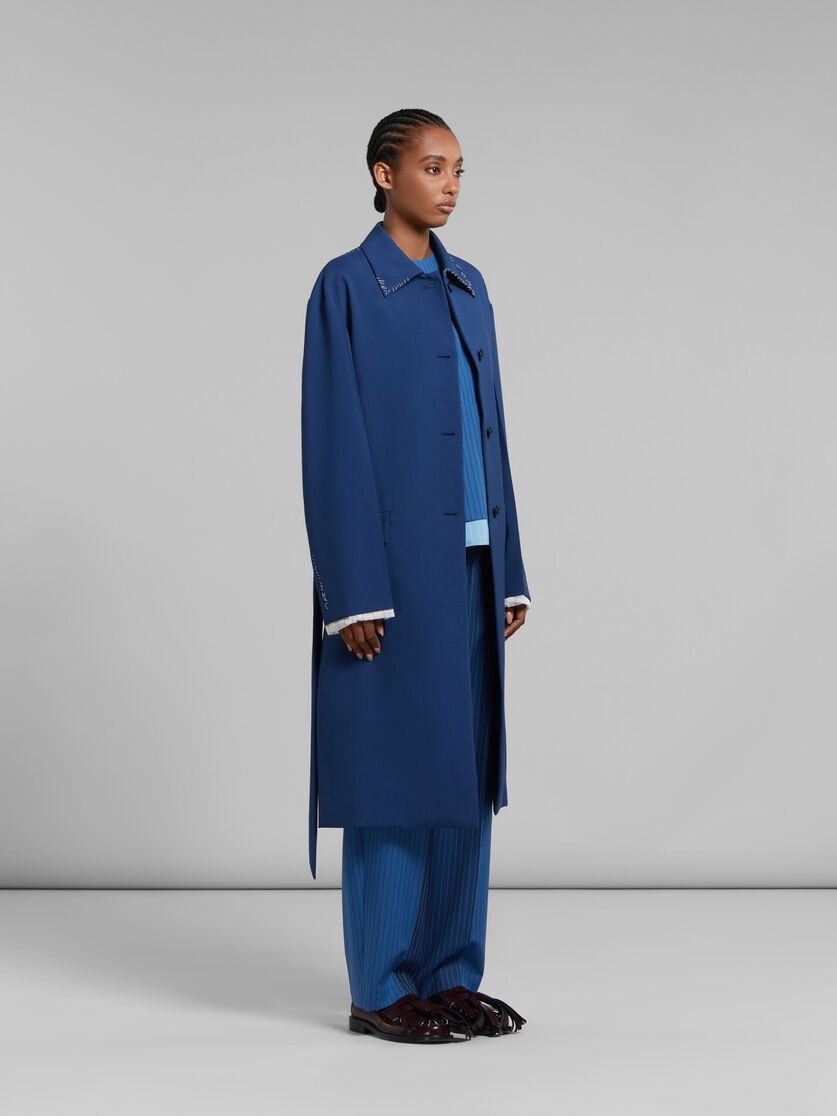 Marni o1f1d3z0525 Dégradé Pinstripe Wool Trouser in Blue Size 26" / US 2 / IT 38 - 4 Thumbnail