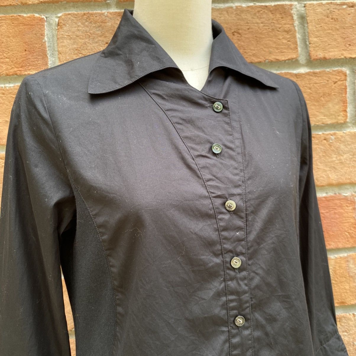 Trunk Ltd TRUNK Black Long-Sleeve Collared Shirt Size XS / US 0-2 / IT 36-38 - 4 Thumbnail
