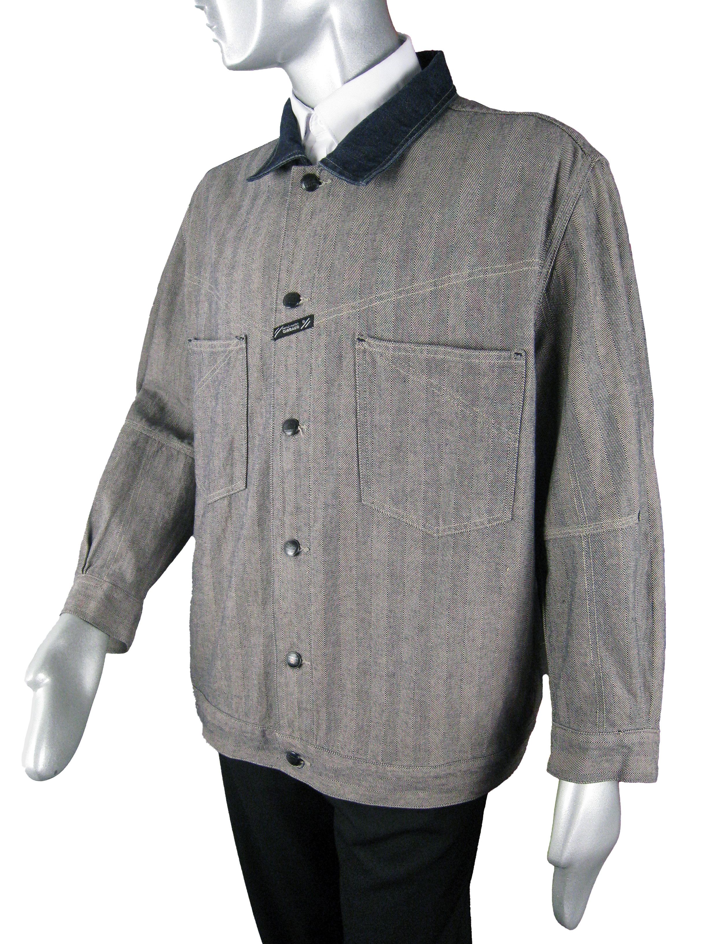 Marithe + Francois Girbaud Marithe Francois Girbaud 90s men's vintage grey denim jacket Size US L / EU 52-54 / 3 - 4 Thumbnail
