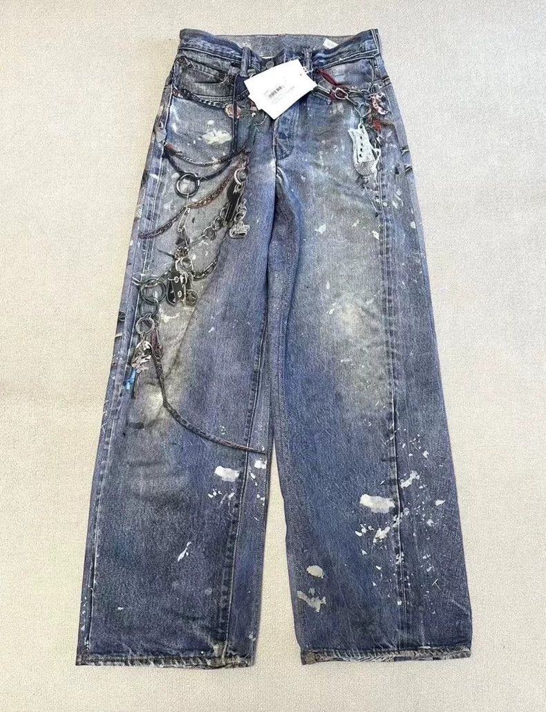 Acne Studios Acne Studios Baggy Denim Pants with Details Size US 32 / EU 48 - 1 Thumbnail