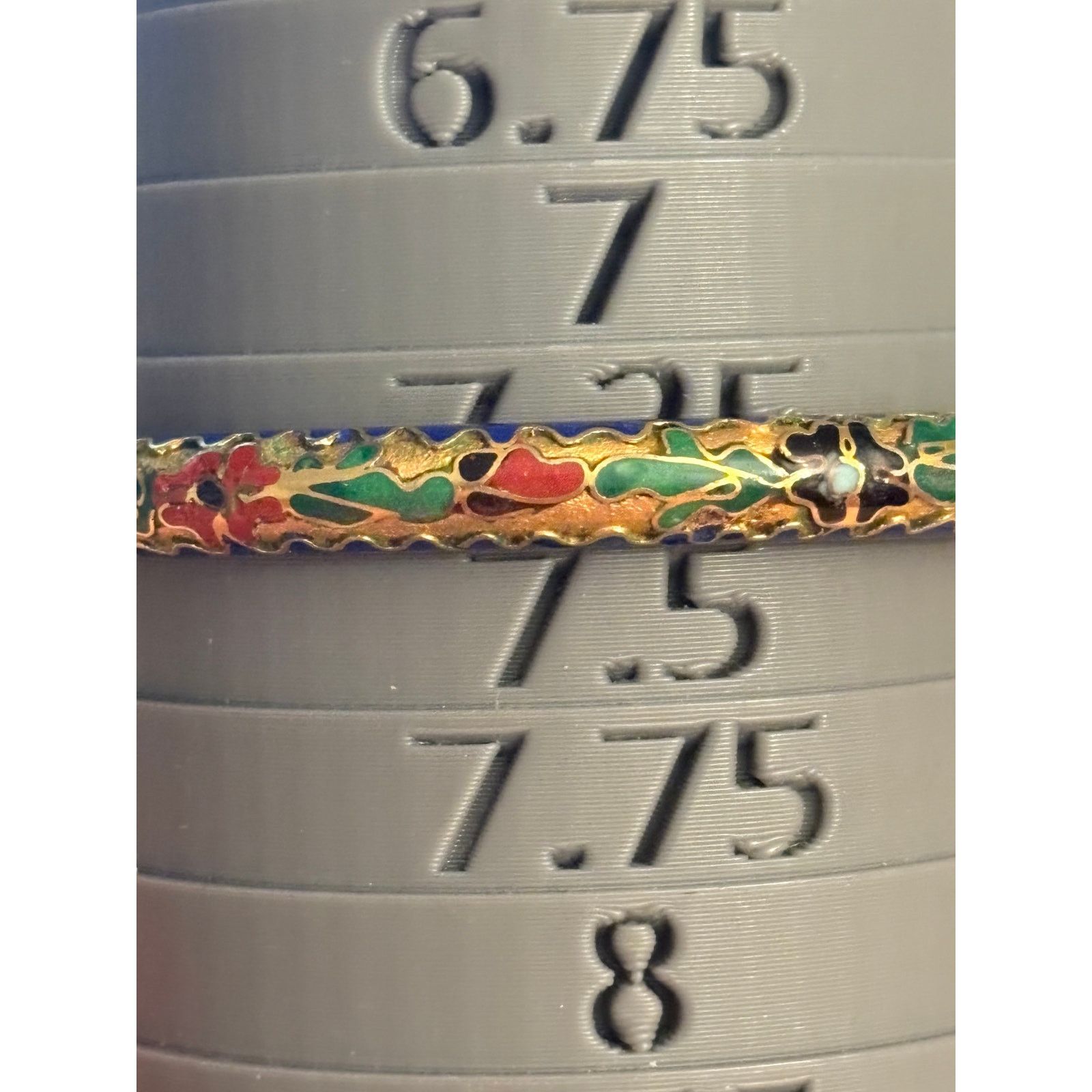 Other Vintage Cloisonné Hinged Bangle Bracelet Size ONE SIZE - 2 Thumbnail
