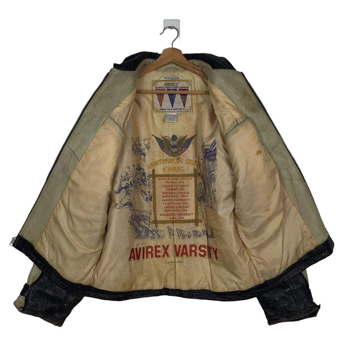 Avirex 🔥80’s Vintage Avirex Leather Varsity Jacket Size US S / EU 44-46 / 1 - 10 Thumbnail