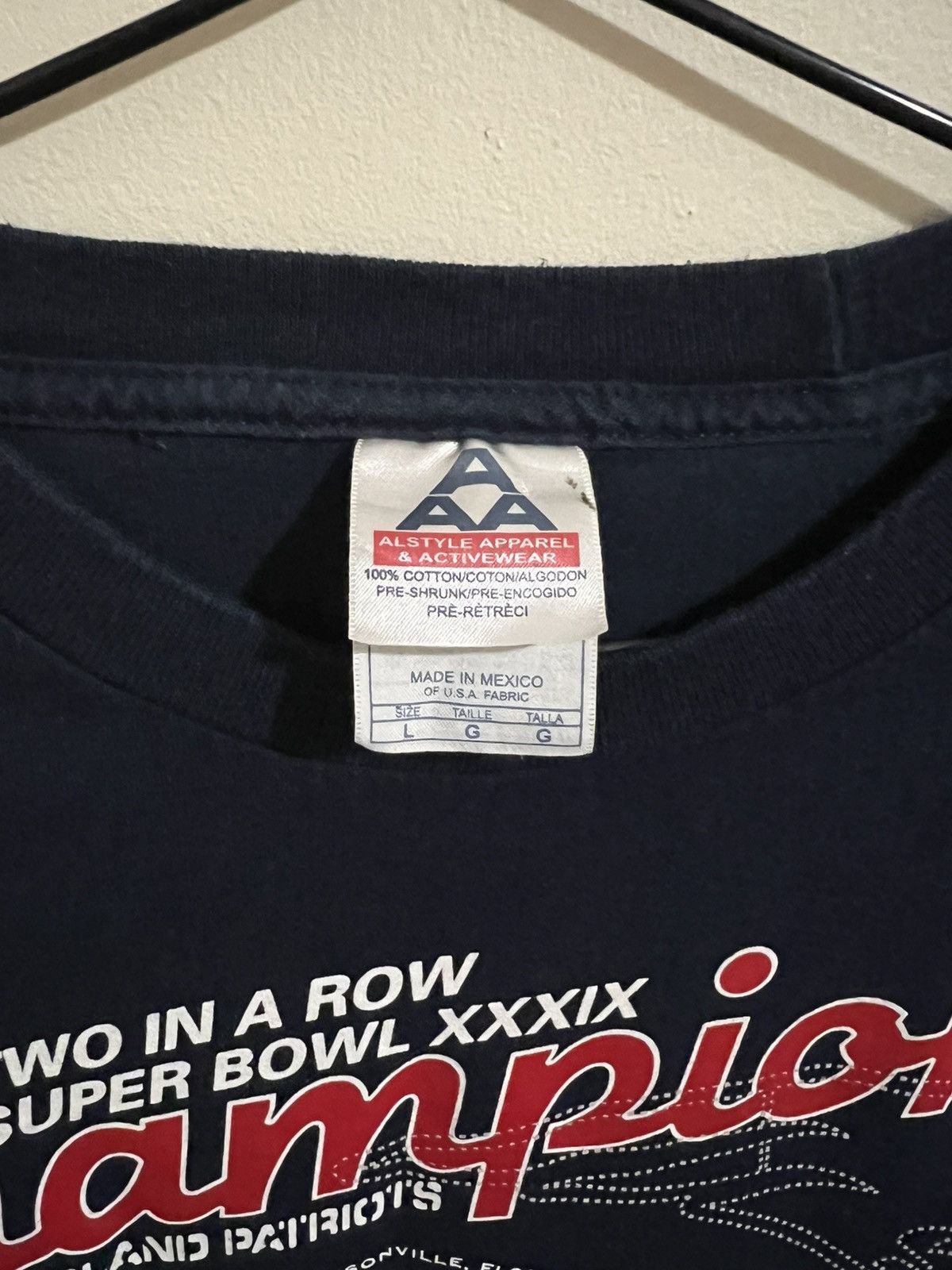 Vintage Patriots Long Sleeve T-Shirt Size US L / EU 52-54 / 3 - 3 Thumbnail
