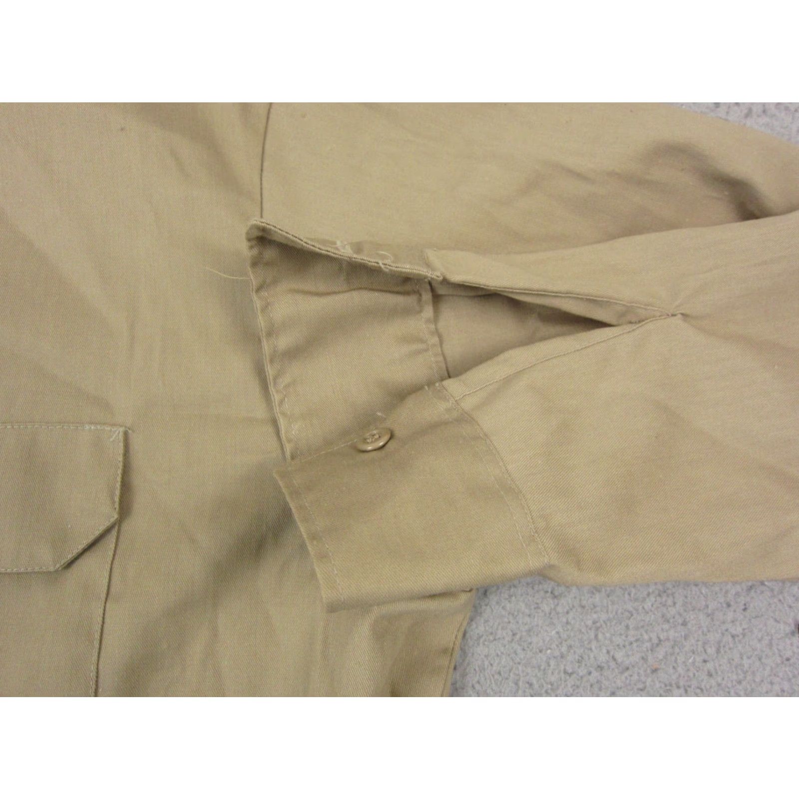 Vintage VINTAGE Work Shirt Mens M Brown 60s 70s Canvas Cotton Polyester Button-Up Collared Long Sleeve 70s Western Theme Mens Size US M / EU 48-50 / 2 - 6 Thumbnail
