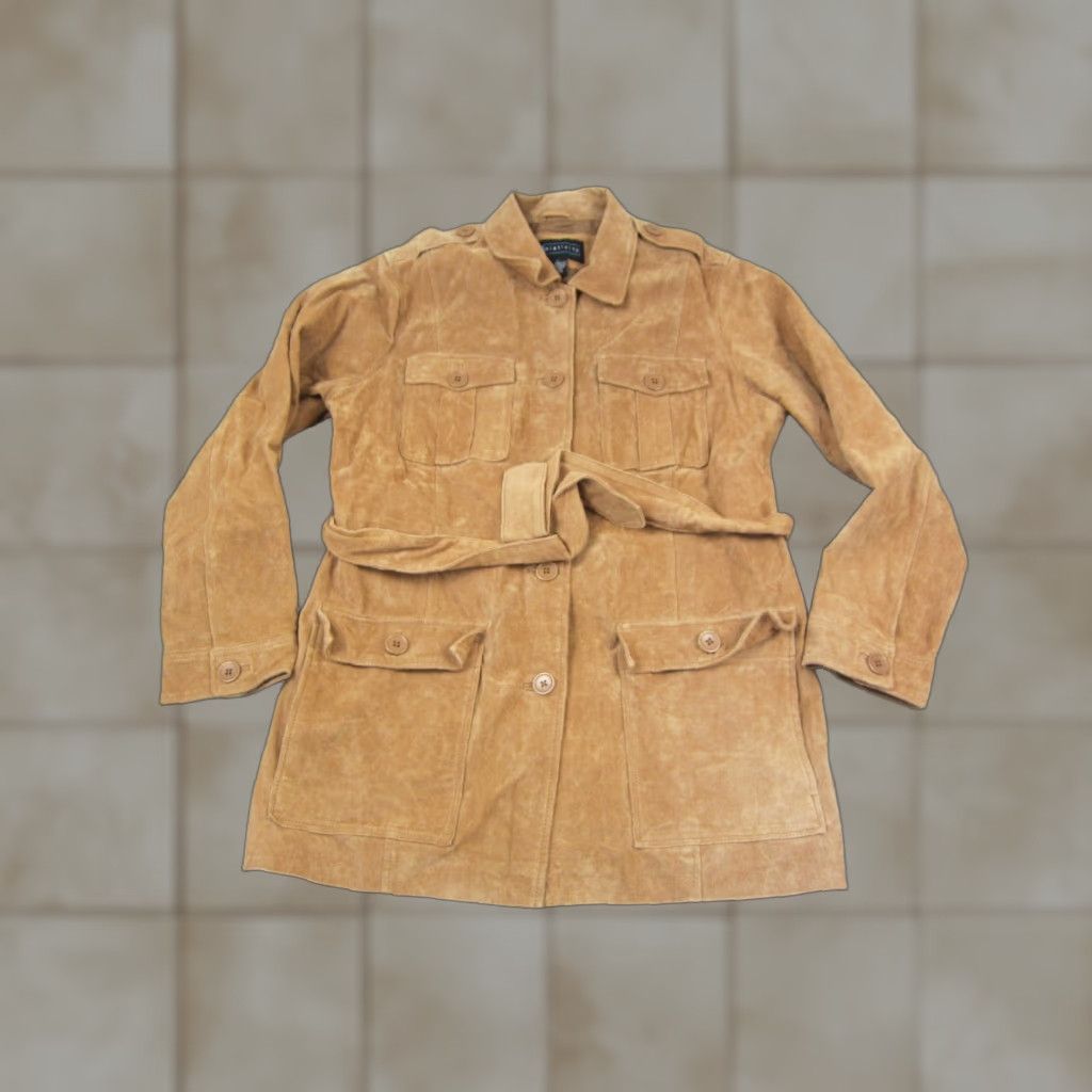 Vintage VINTAGE Relativity Leather Jacket Womens L Brown Belted Classic 90s City Casual Workwear Outerwear Jacket Women/Large Brown Leather Belted Size L / US 10 / IT 46 - 1 Thumbnail