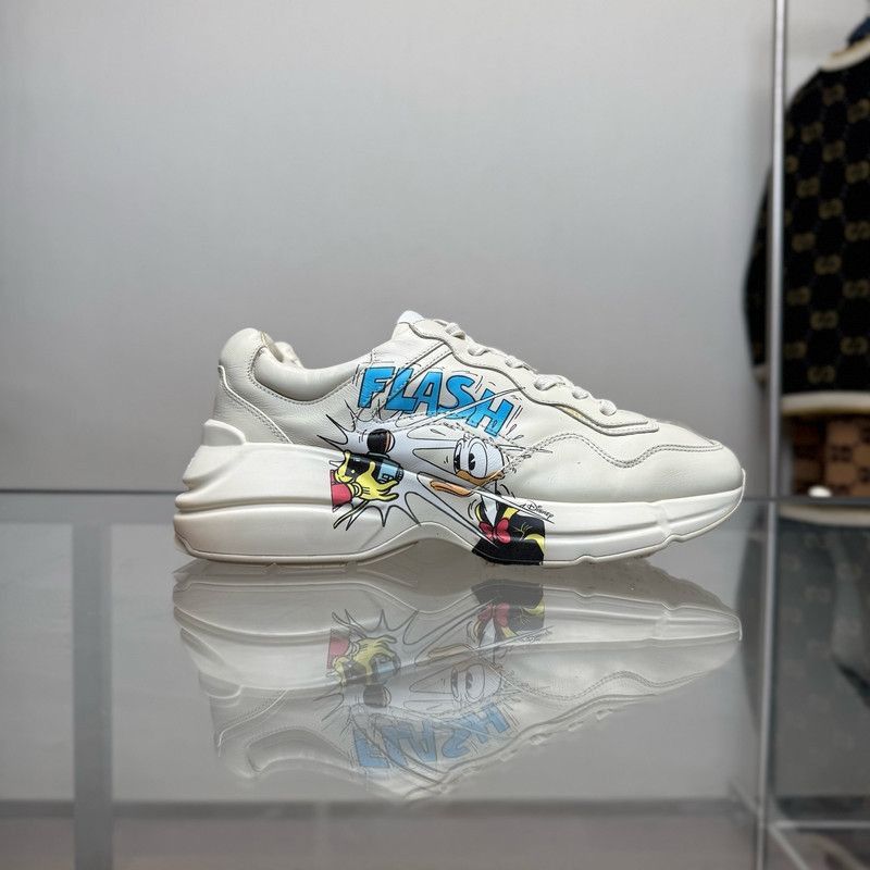 Gucci Gucci Rhyton Duck Print Low-Top Sneakers - Size US 6.5 / EU 39-40 - 3 Thumbnail