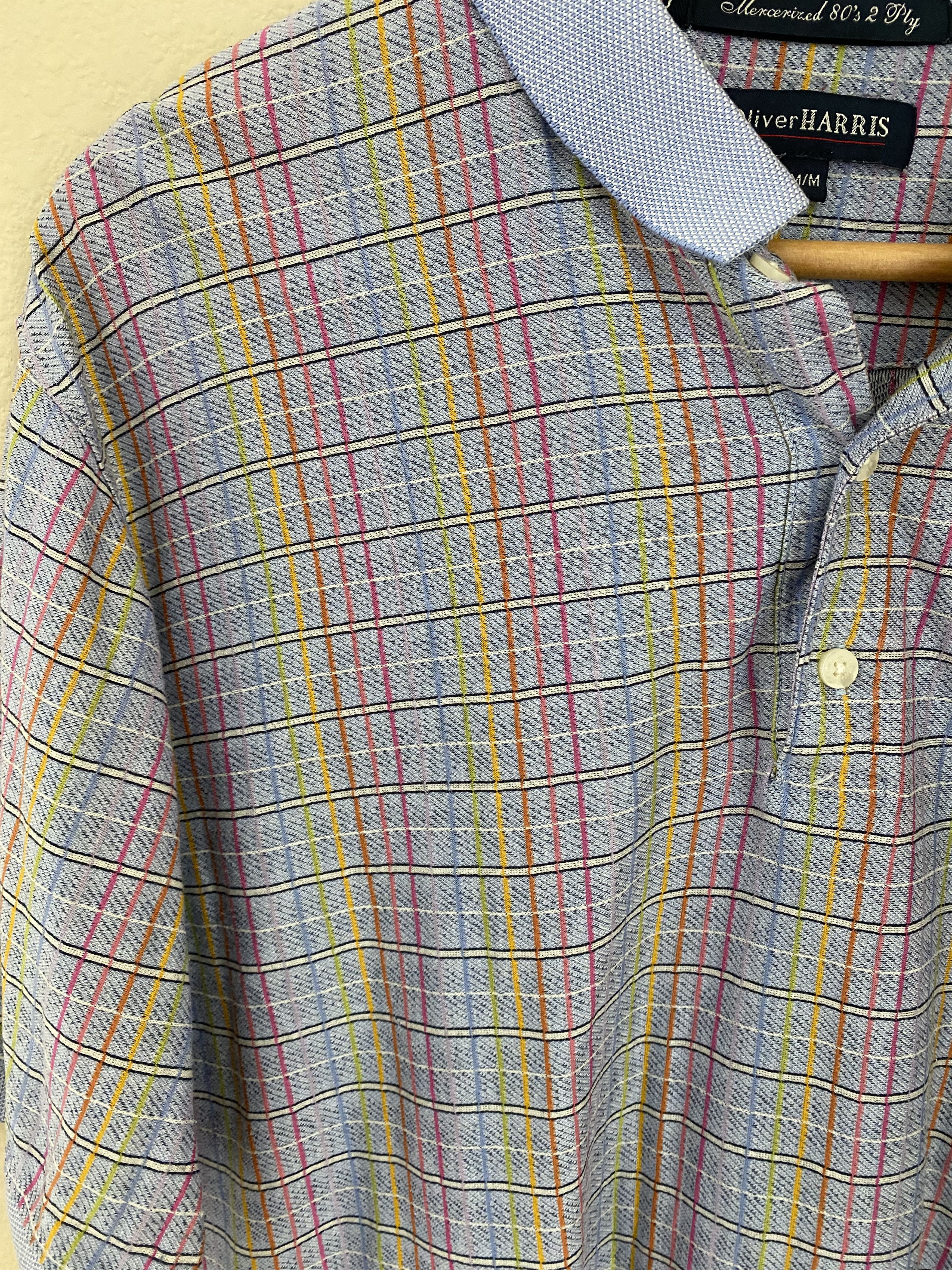 Vintage Oliver Harris x Vintage 80s Rainbow Striped Polo Shirt Size US M / EU 48-50 / 2 - 2 Thumbnail