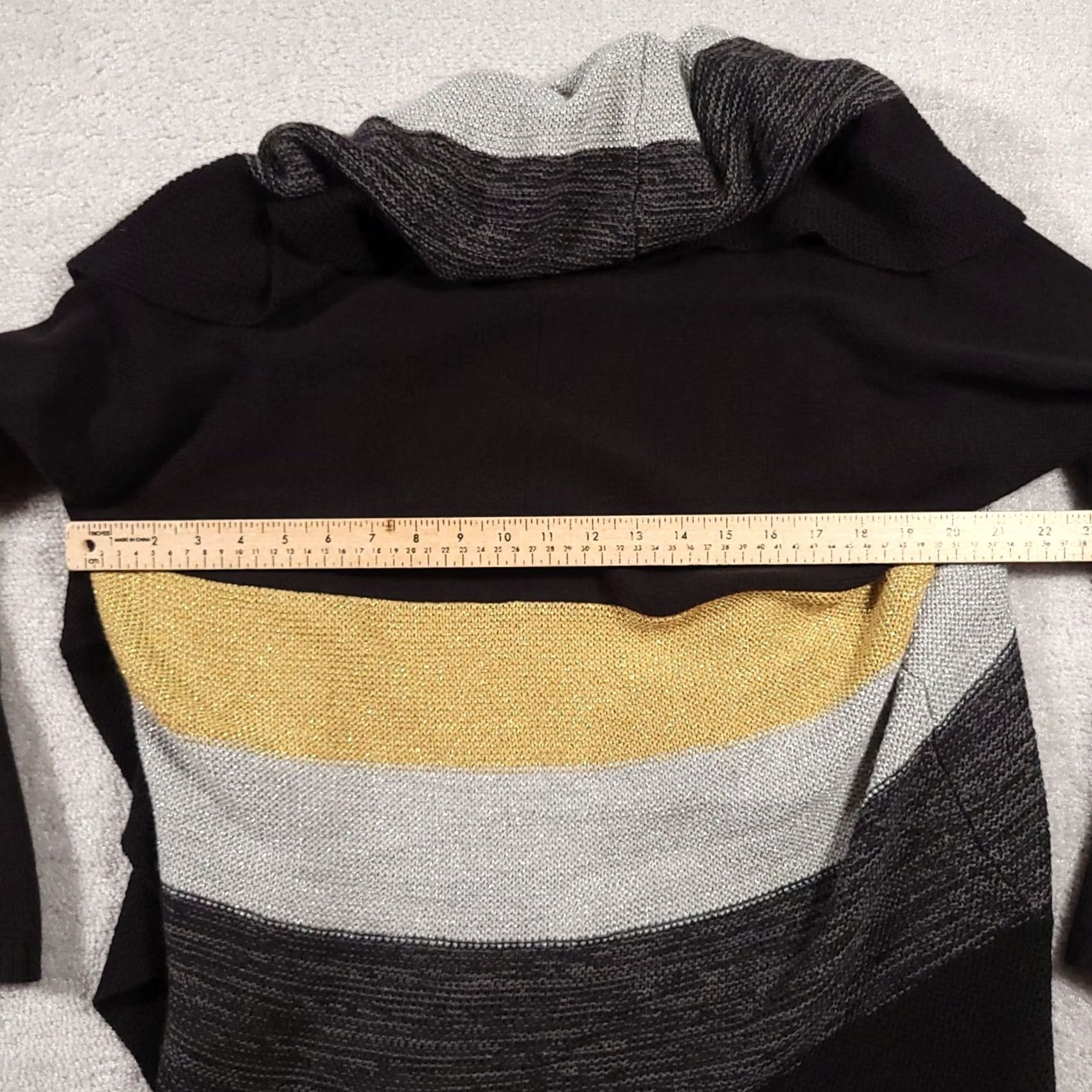 Charter Club Charter Club Cardigan Sweater Open Front Glitter Knit 1X Black Women Knit Open Front Cardigan Glitter 1X Women's Char... Size XL / US 12-14 / IT 48-50 - 5 Thumbnail