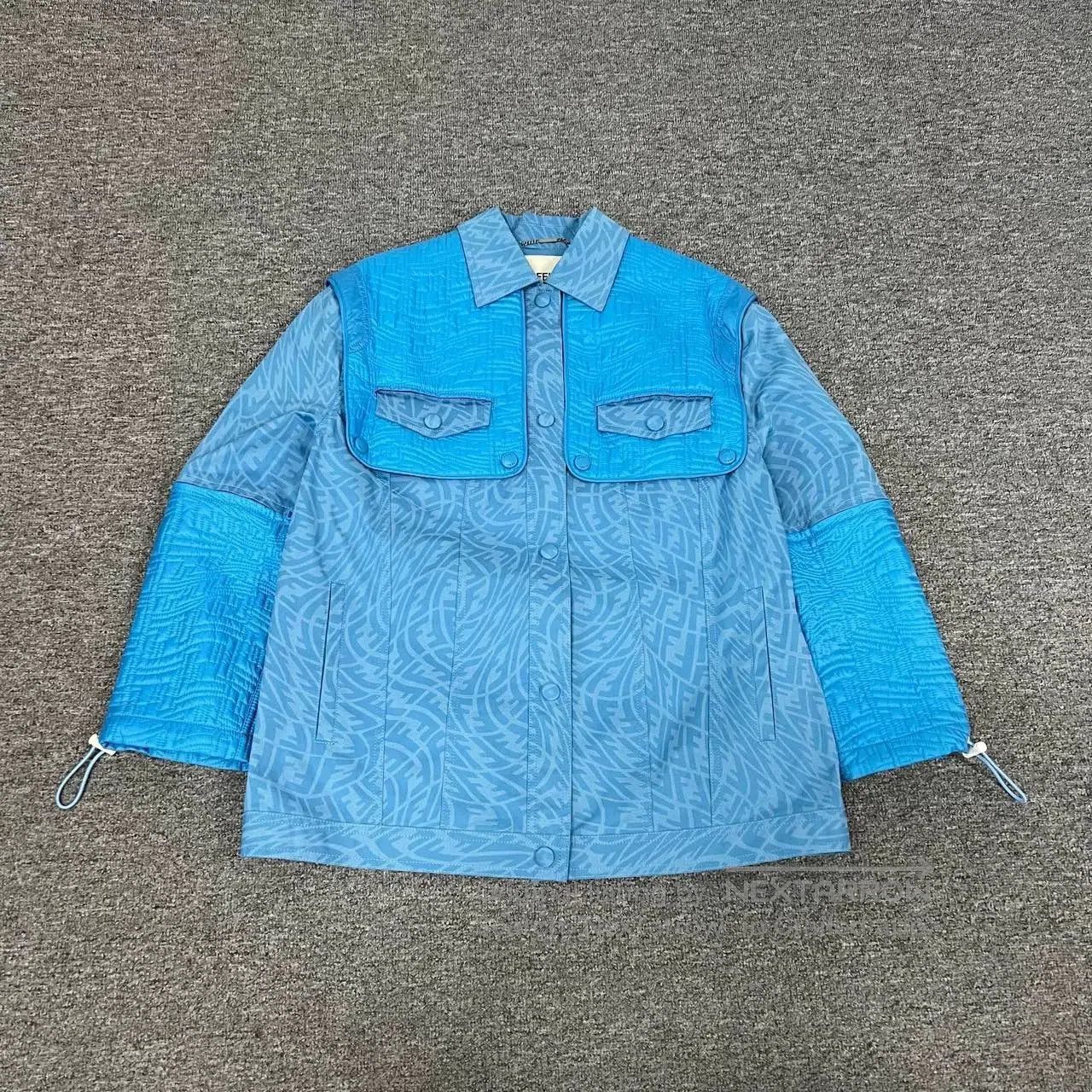 Fendi Fendi Blue Floral Print Oversized Jacket. Size US M / EU 48-50 / 2 - 1 Thumbnail