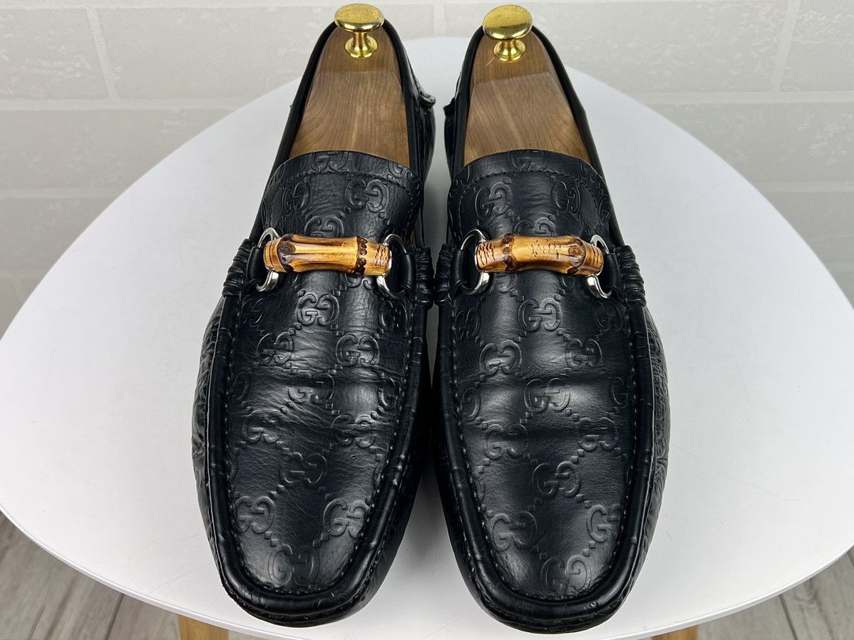 Gucci GUCCI Loafers Leather Shoes HORSEBIT Bamboo GG Monogram Logo Size US 8 / EU 41 - 6 Thumbnail