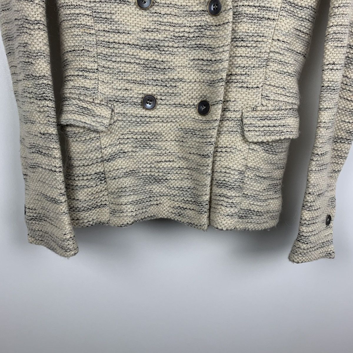 Isabel Marant Isabel Marant Textured Knit Blazer Jacket Size 36 Cream Size XS / US 0-2 / IT 36-38 - 4 Thumbnail