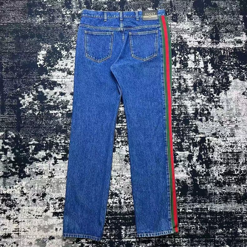 Gucci GucciStriped button loose straight jeans 2503-Nextarrow Size US 34 / EU 50 - 2 Thumbnail