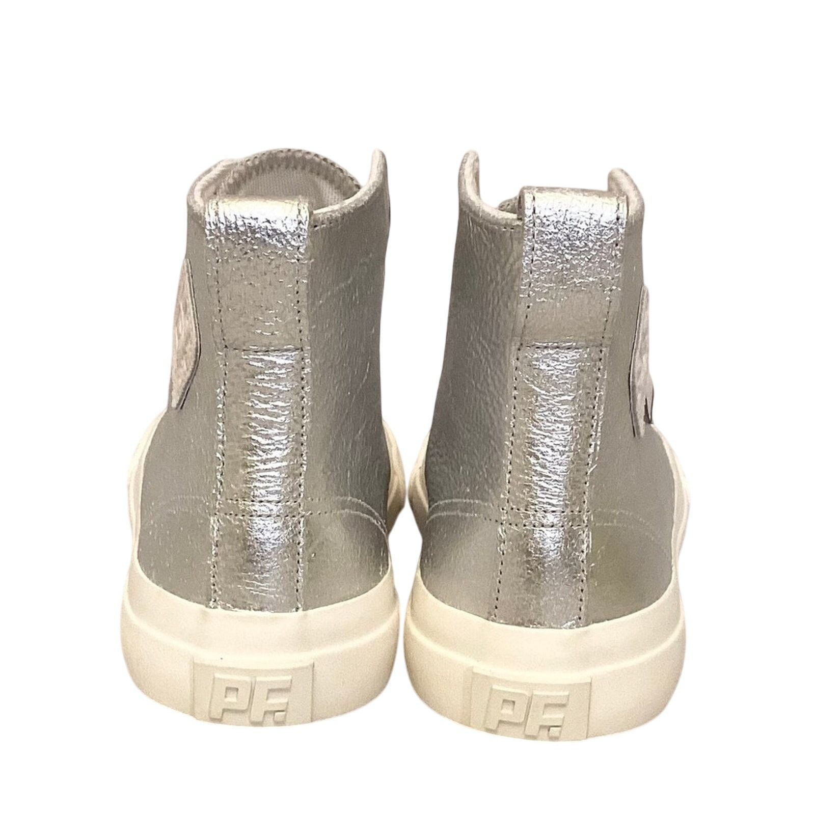 P.F. Flyers P.F. Flyers Silver and White High-Top Sneakers Size US 8 / IT 38 - 3 Thumbnail