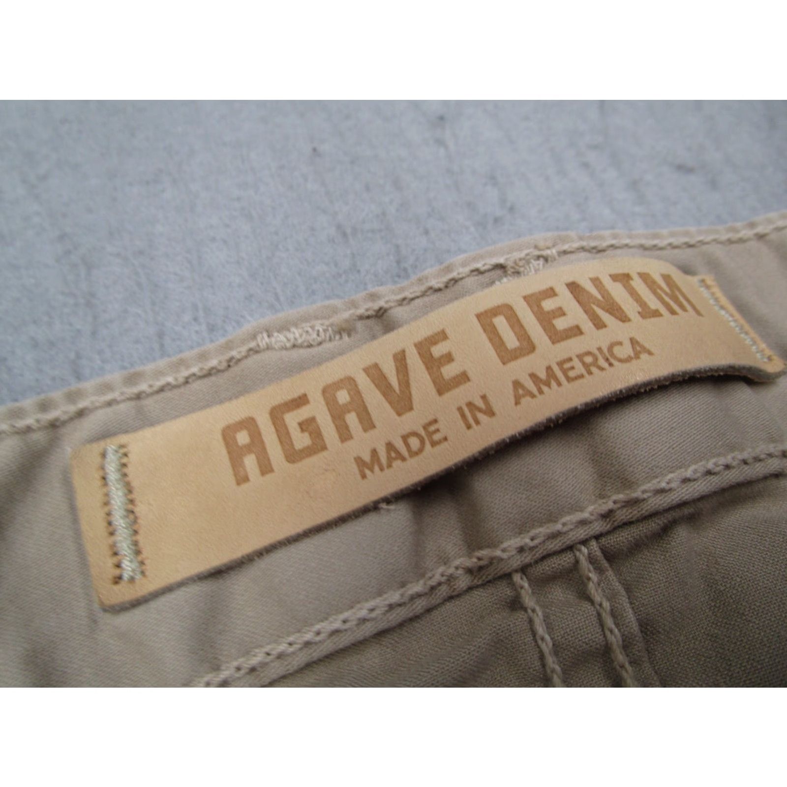 Vintage Agave Pants Mens 38 Beige Classic Taper Chino 38x31 Cotton Made in USA Size US 38 / EU 54 - 3 Thumbnail