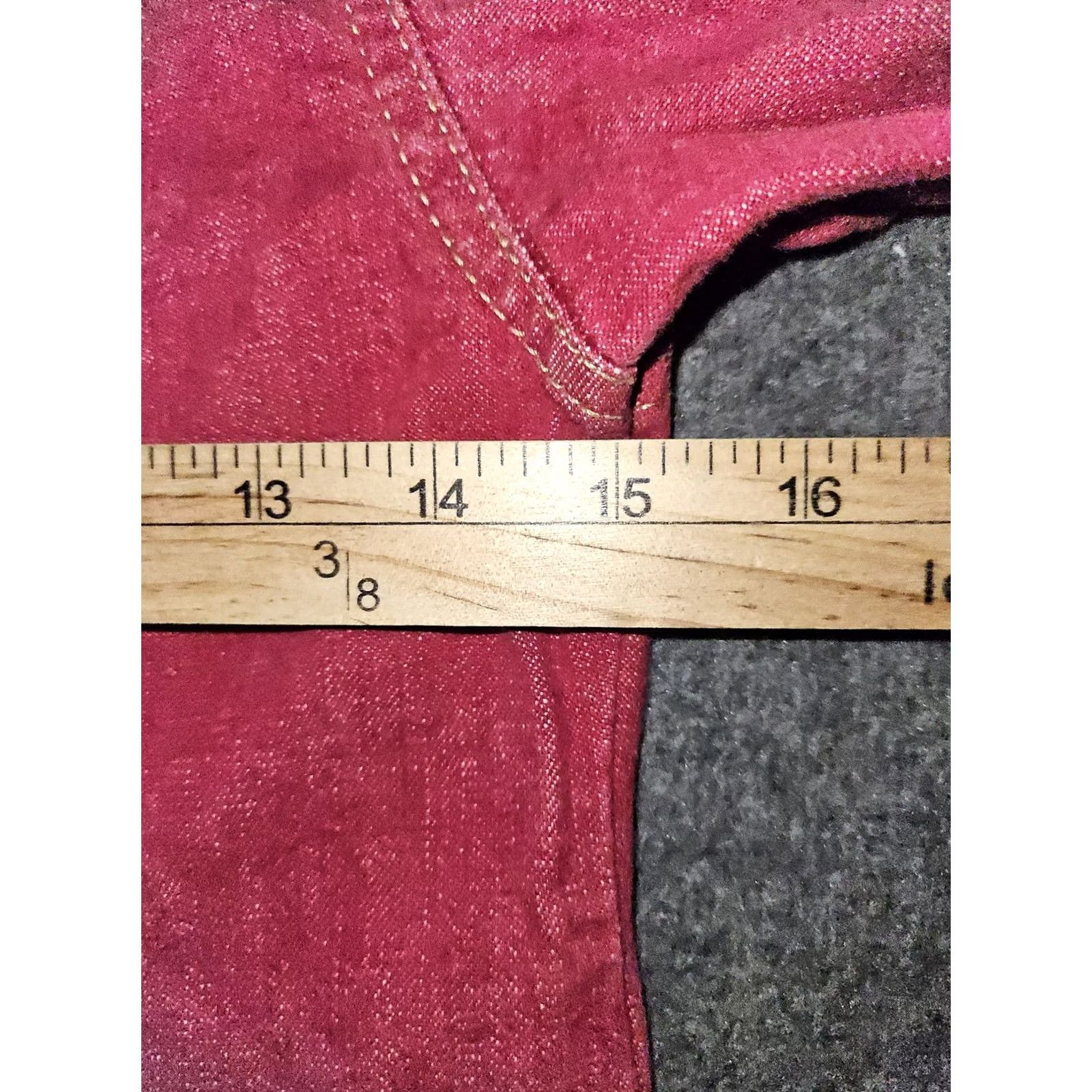 Tommy Hilfiger Tommy Hilfiger Jacket Juniors M Red Denim Cropped Casual Button Up Womens Small/Medium? Size M / US 6-8 / IT 42-44 - 6 Thumbnail