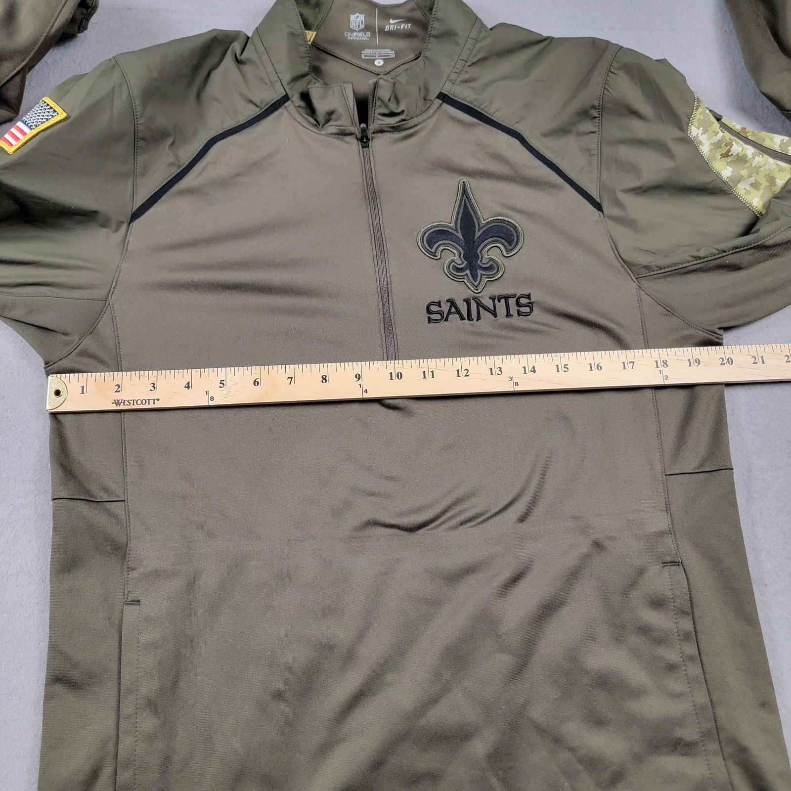 NFL Nike New Orleans Saints Salute to Service Zip Up Sz S (561) Size US S / EU 44-46 / 1 - 10 Thumbnail