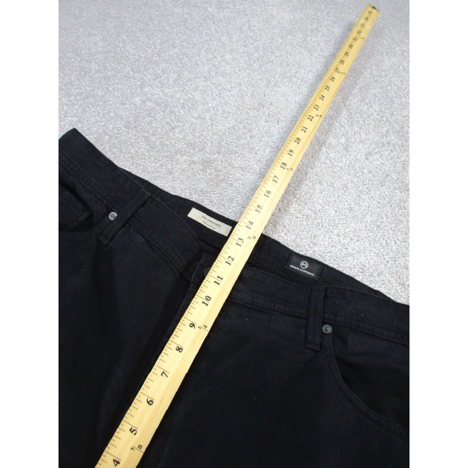 Vintage Adriano Goldschmied Pants Mens 40 The Graduate Tailored Leg Black 40X33 Chino Flat Front Knit Regular Street, USA, City, Preppy Mens Size US 40 / EU 56 - 6 Thumbnail