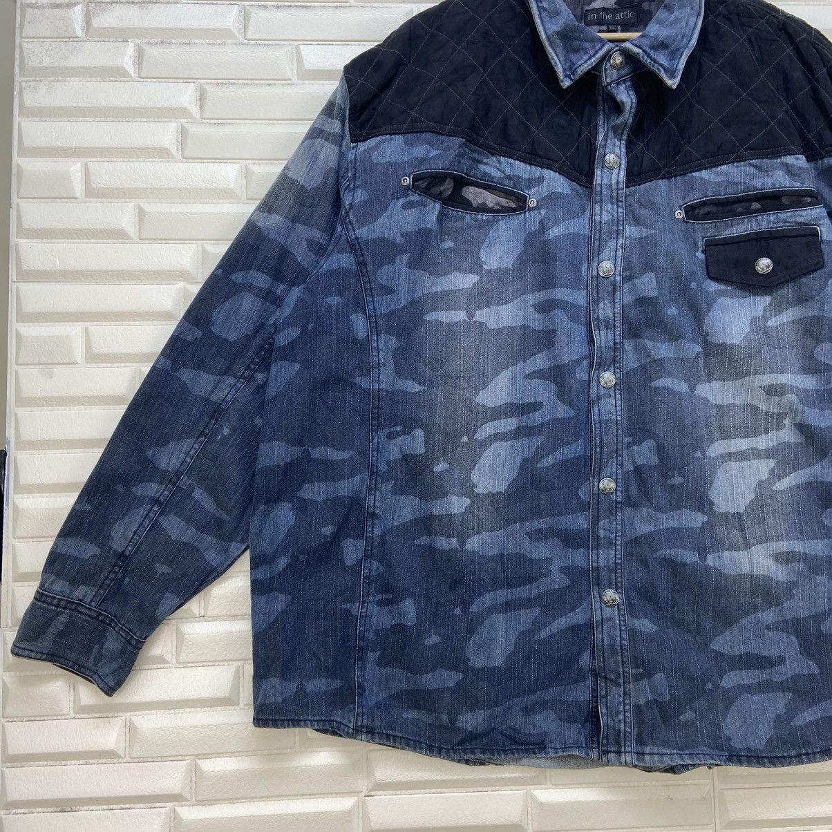 In The Attic 🔥In The Attic Camouflage Synthetic Leather + Denim Jacket Size US XXL / EU 58 / 5 - 11 Thumbnail