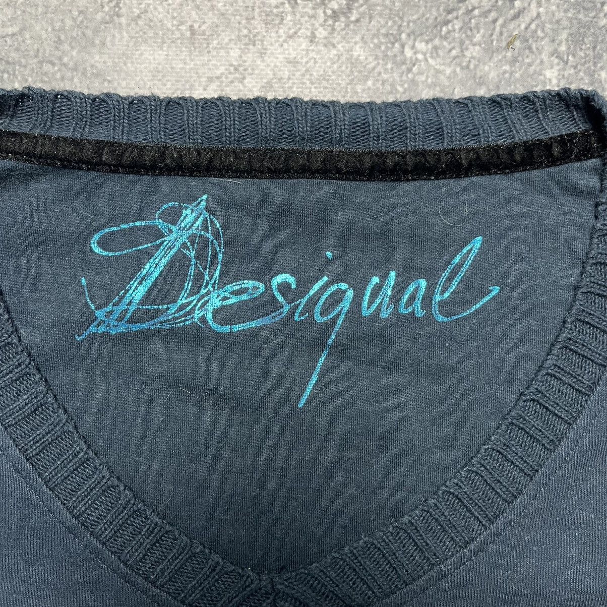 Desigual × Japanese Brand Vintage Desigual Floral Knit Sweater Longsleeve Avant-Garde Size L / US 10 / IT 46 - 3 Thumbnail