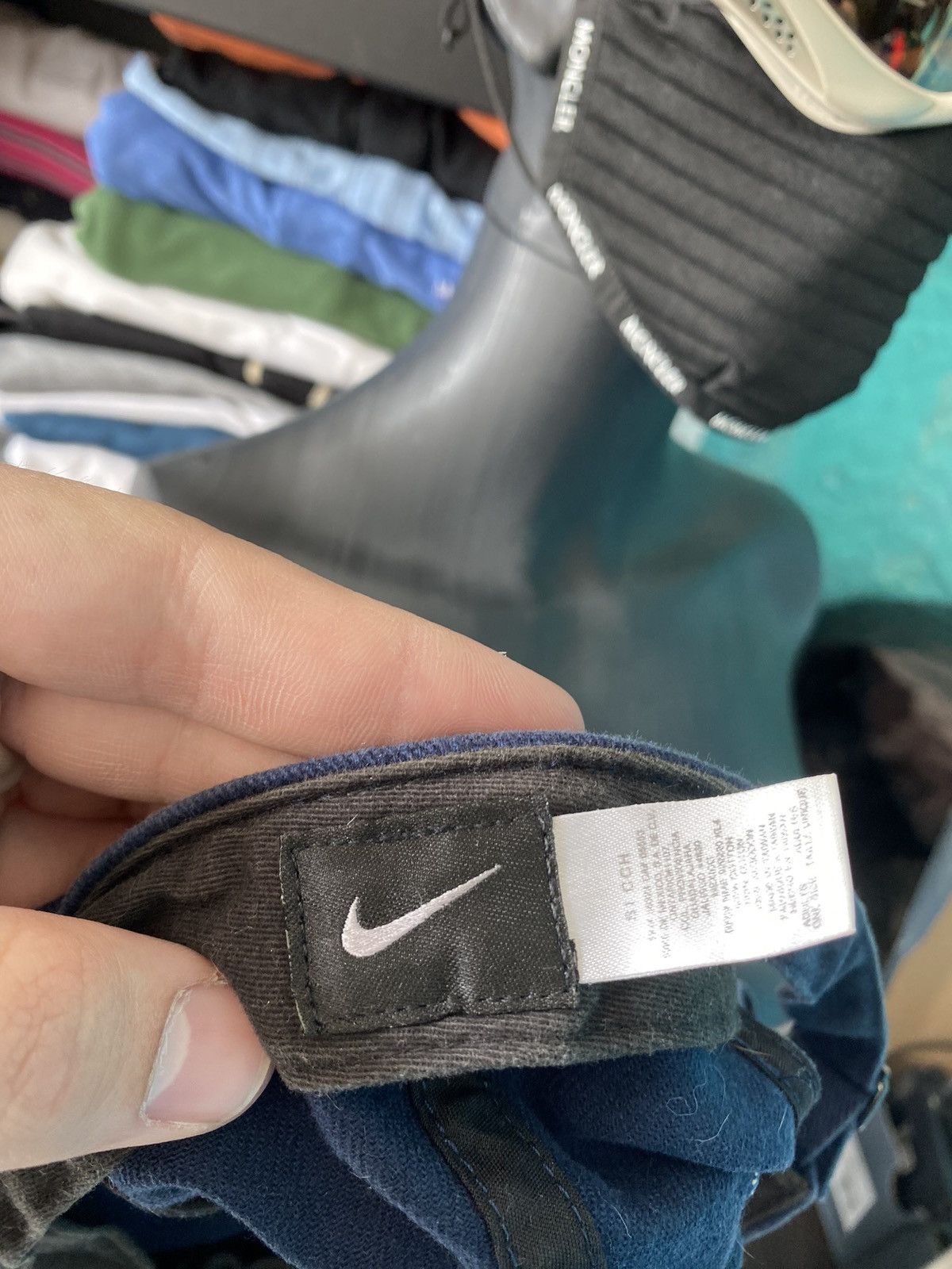 Nike × Vintage VNTG Nike Big Swoosh OS Mens Cap OG y2k Size ONE SIZE - 9 Thumbnail