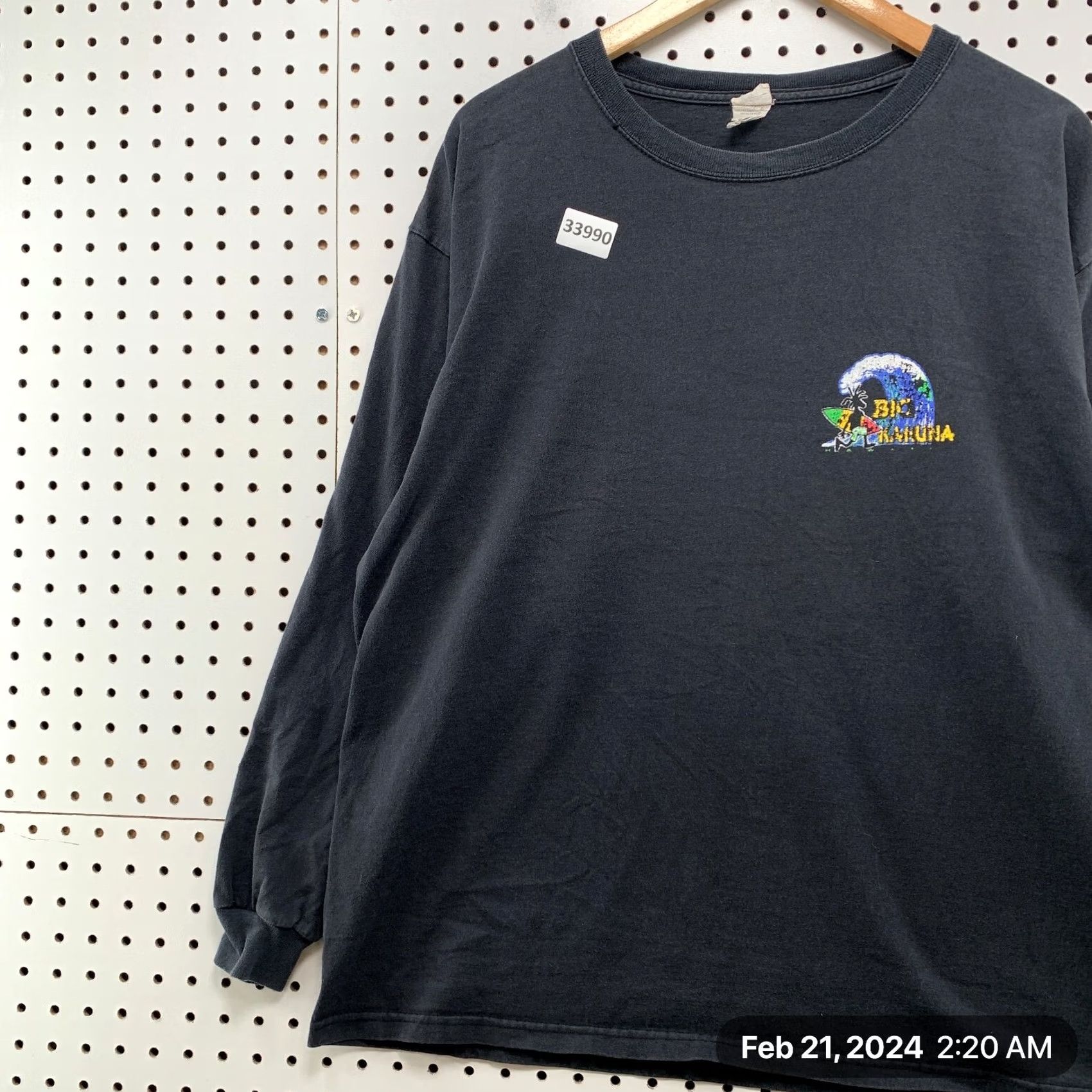Delta VINTAGE Big Kahuna Maui Hawaii Shirt Mens XL Black Long Sleeve Surfer Size US XL / EU 56 / 4 - 4 Thumbnail