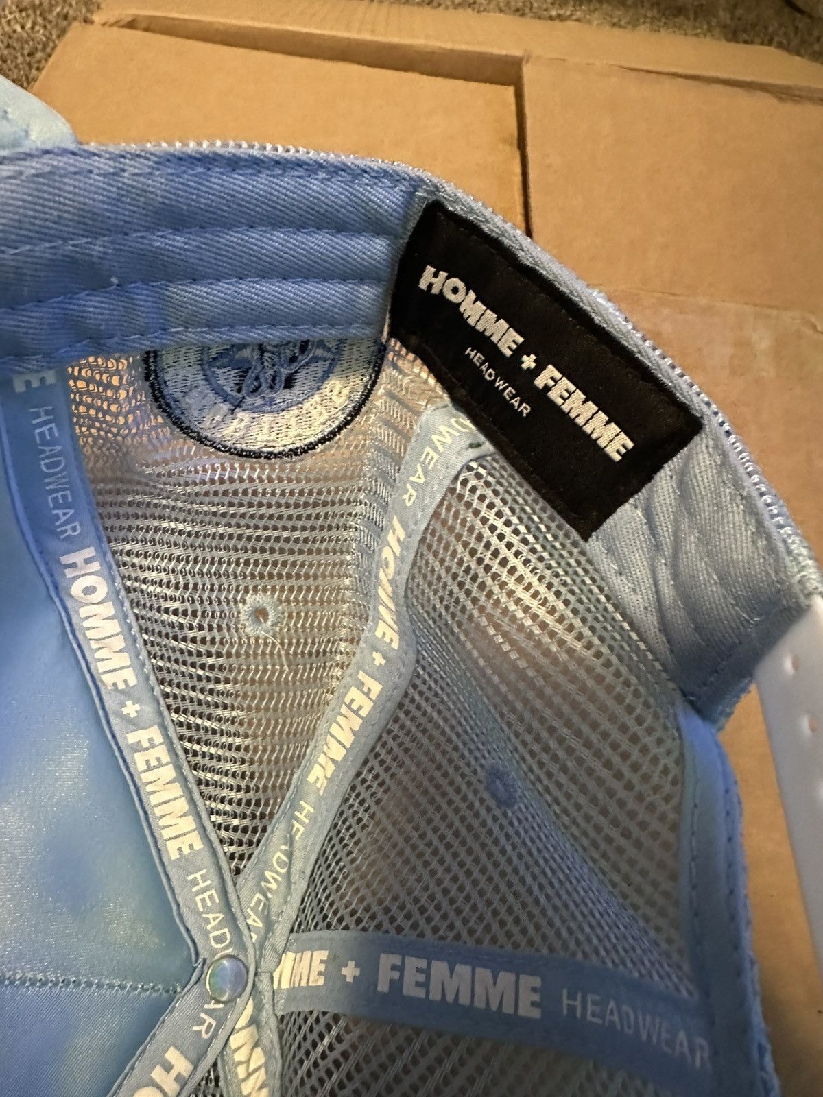 Homme + Femme La Homme Femme Mob Ties Loyalty Trucker Blue Cap Size ONE SIZE - 5 Thumbnail