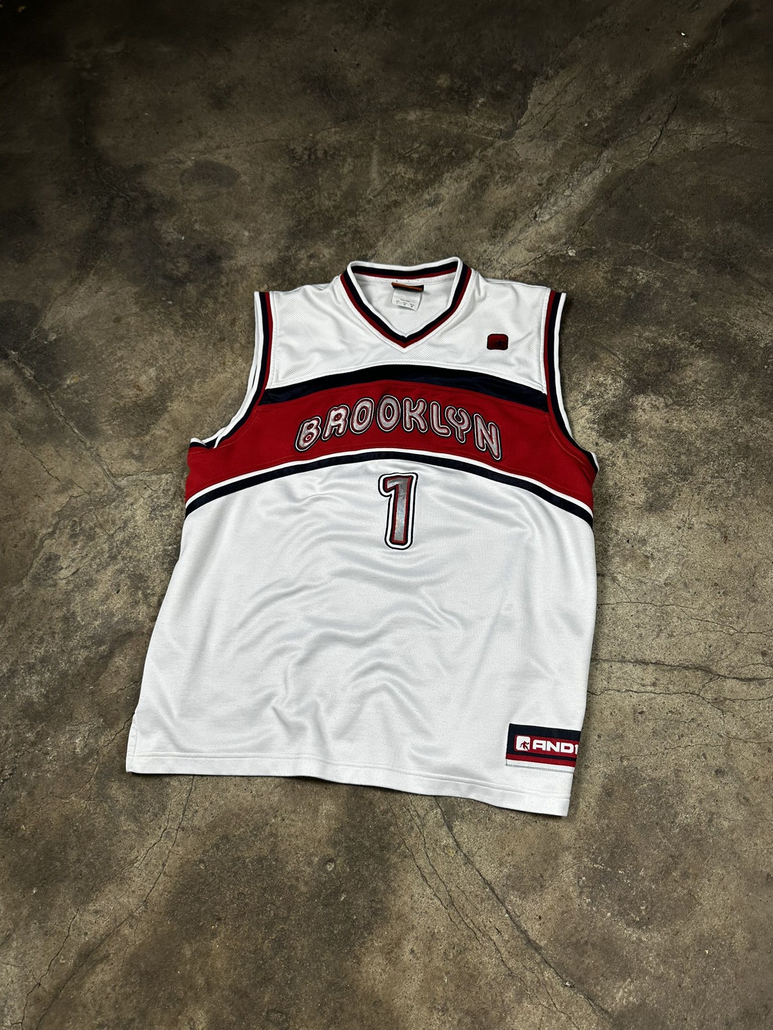 NBA And1 Mesh Brooklyn New York Basketball Hiphop Tank Top 2000s Size US L / EU 52-54 / 3 - 1 Thumbnail