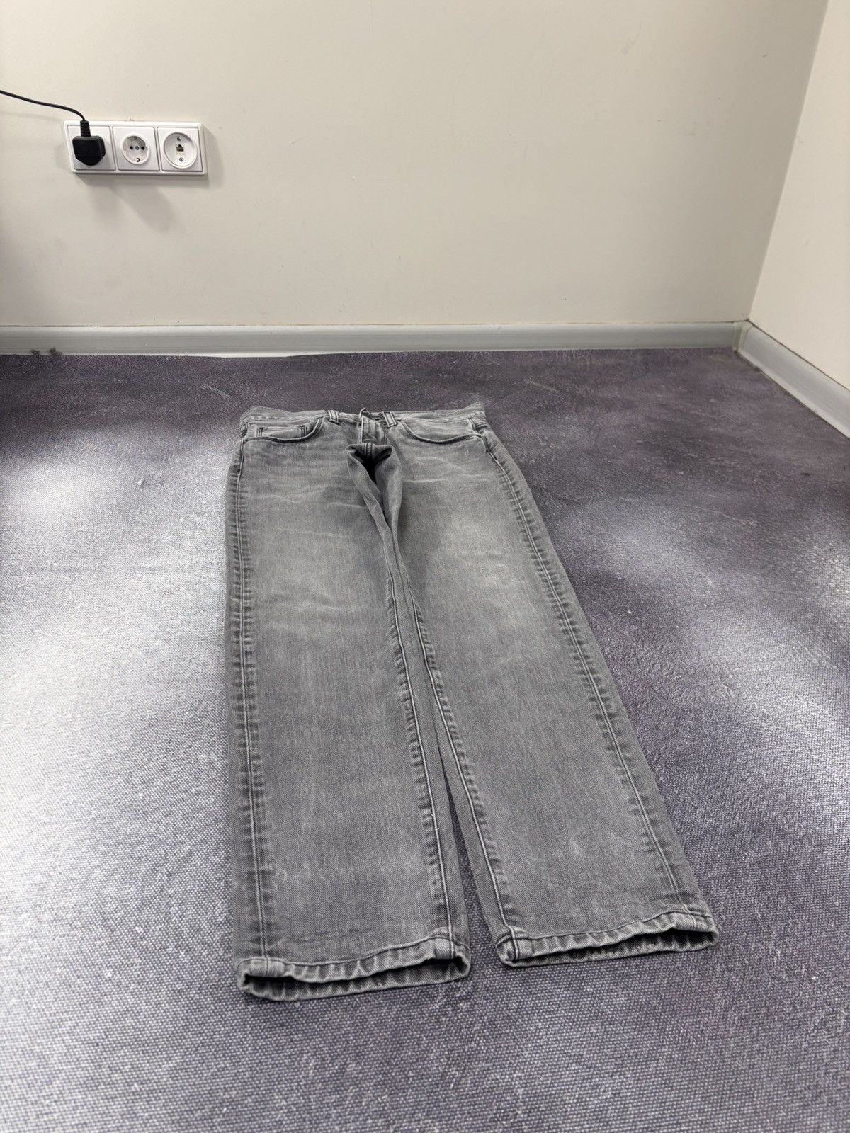 Carhartt Carhartt WIP Vicious Men’s Slim Straight Grey Pants Jeans Size US 31 - 3 Thumbnail