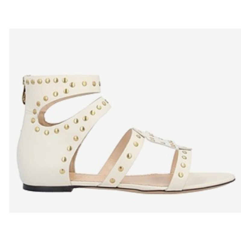 Charlotte Olympia Charlotte Olympia Studded leather Sandals white size 6 Size US 6 / IT 36 - 7 Thumbnail