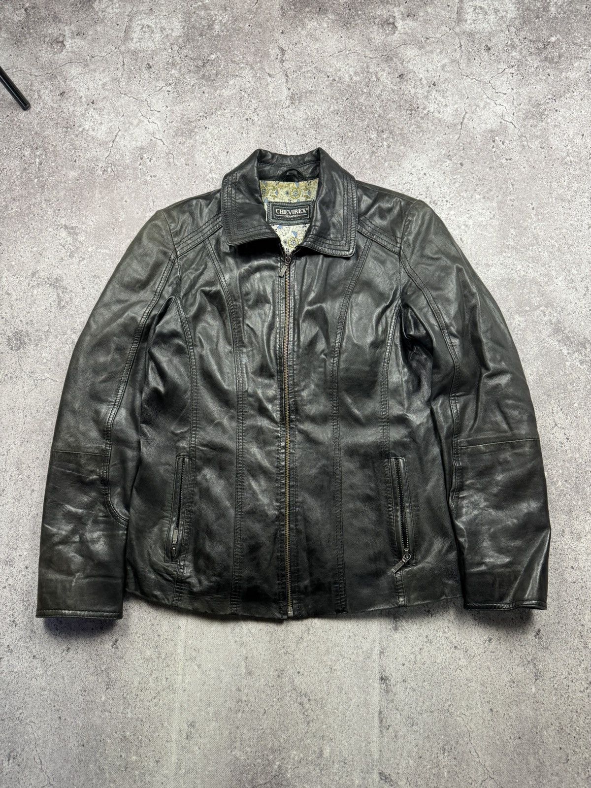 Japanese Brand FADED CROPPED AVANT GARDE LEATHER JACKET OWENS STYLE Y2K Size US S / EU 44-46 / 1 - 1 Thumbnail