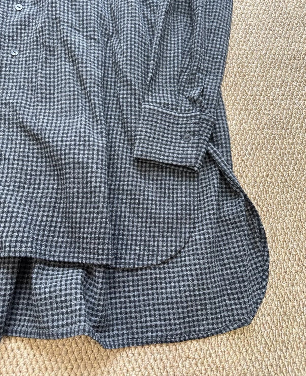 Omar Afridi Omar Afridi Omar Shirt Black & Grey Plaid Wool Shirt K23 Size US M / EU 48-50 / 2 - 4 Thumbnail