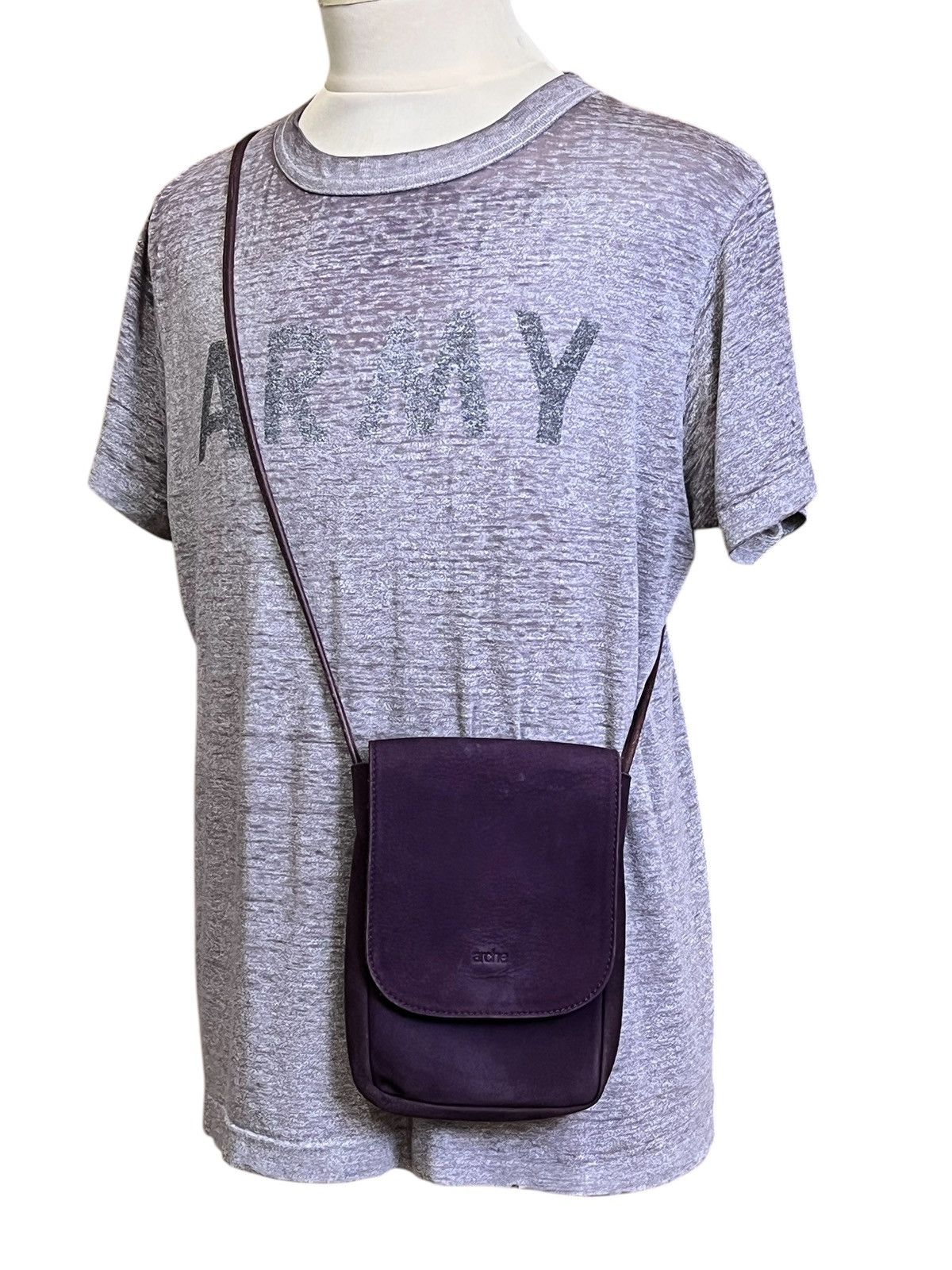 Genuine Leather ARCHE ADILY PURPLE NUBUCK LEATHER CROSSBODY SMALL BAG Size ONE SIZE - 1 Thumbnail
